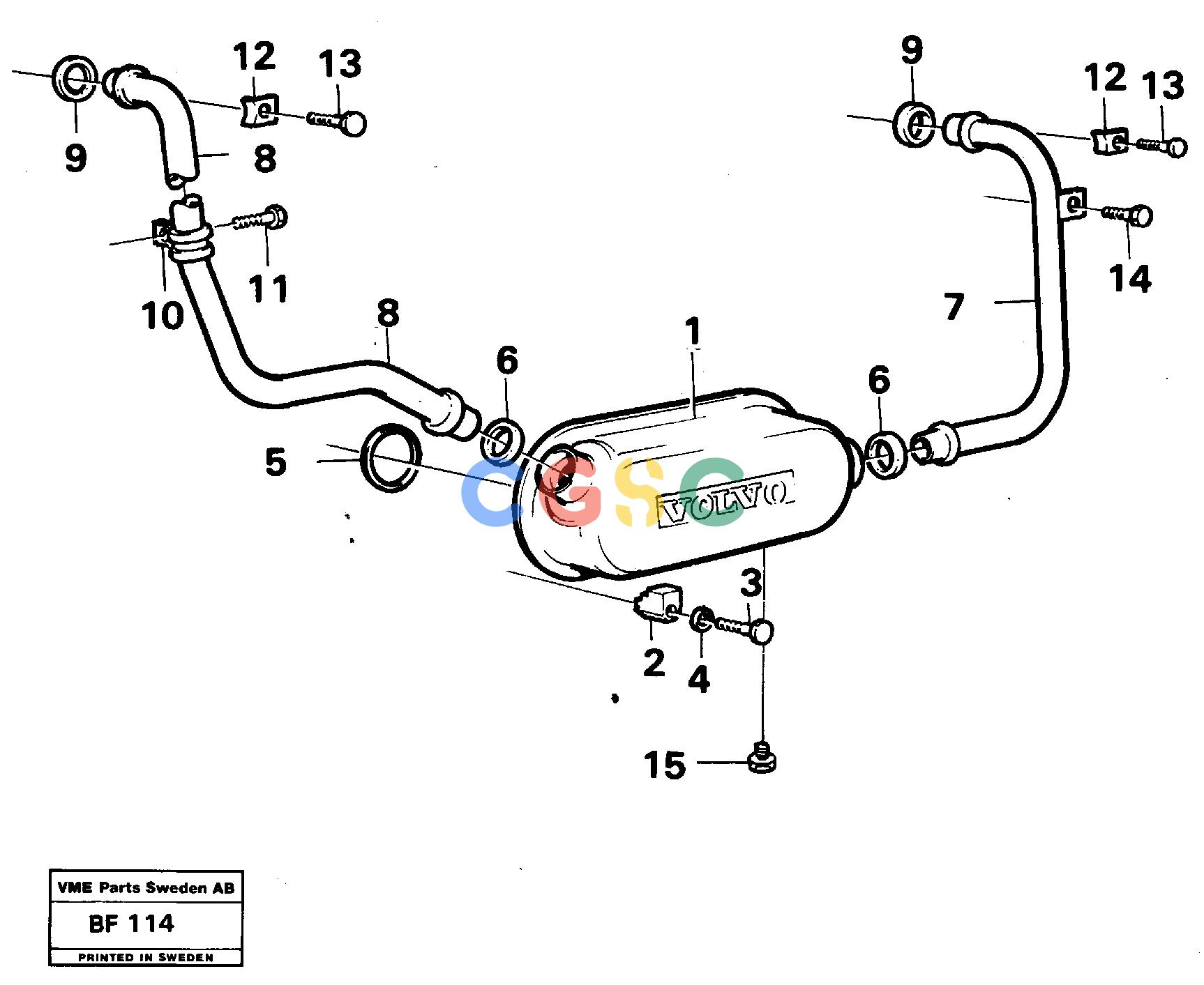 沃尔沃零件查询A25B Oil coolerA25B NoneNoneNoneAutodata Volvo online