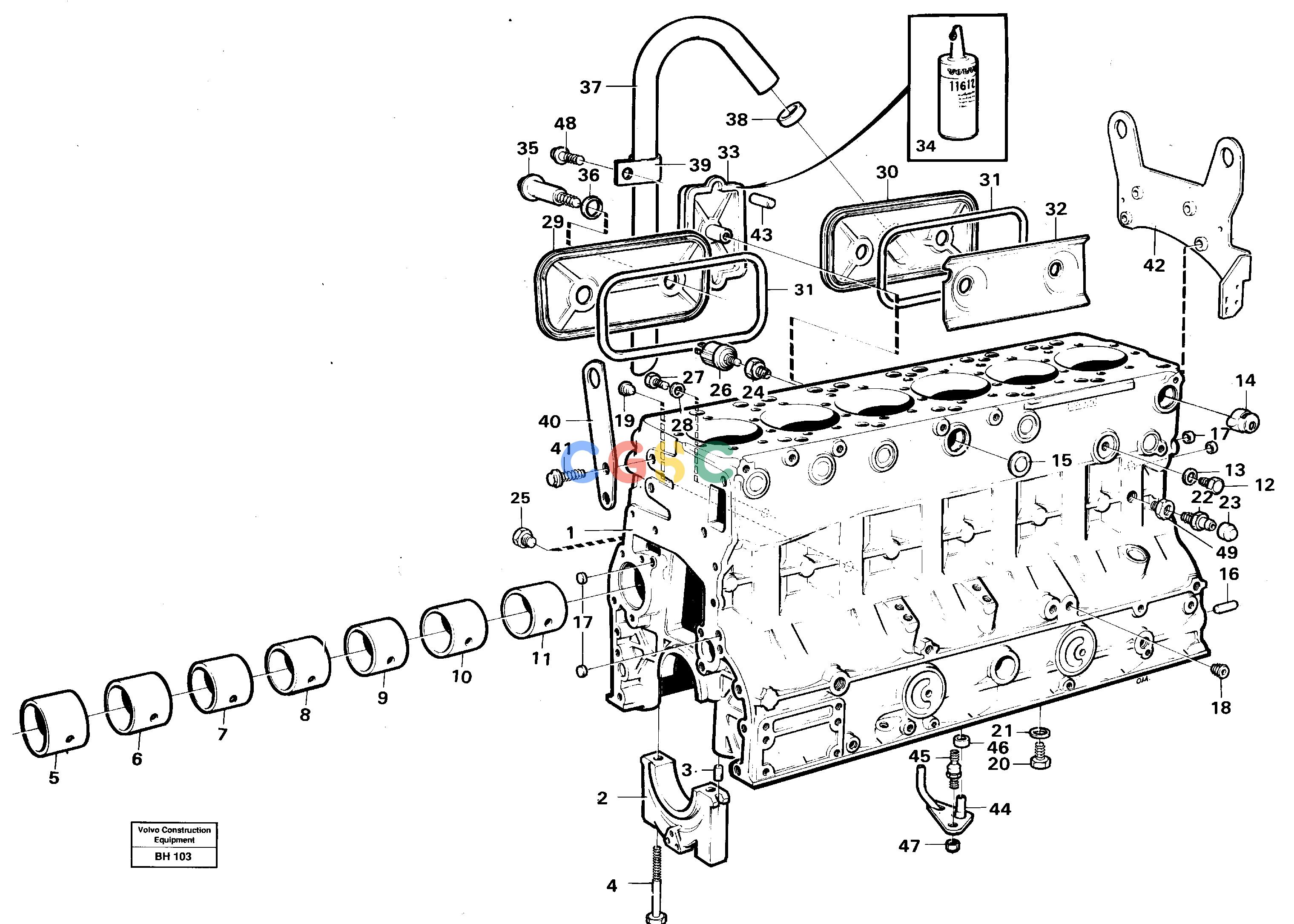 沃尔沃零件查询A20C VOLVO BM Cylinder blockVOLVO BM A20C SER NO - 3051477990-8192730NoneNoneNoneAutodata Volvo online
