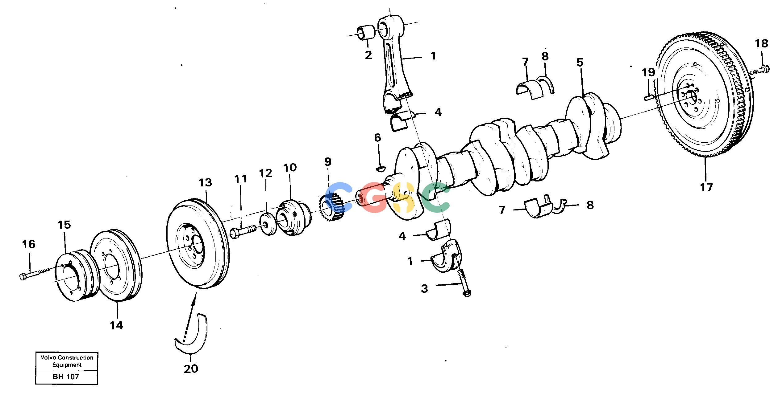 沃尔沃零件查询A20C VOLVO BM Crankshaft and related partsVOLVO BM A20C SER NO - 3051 NoneNoneNoneAutodata Volvo online