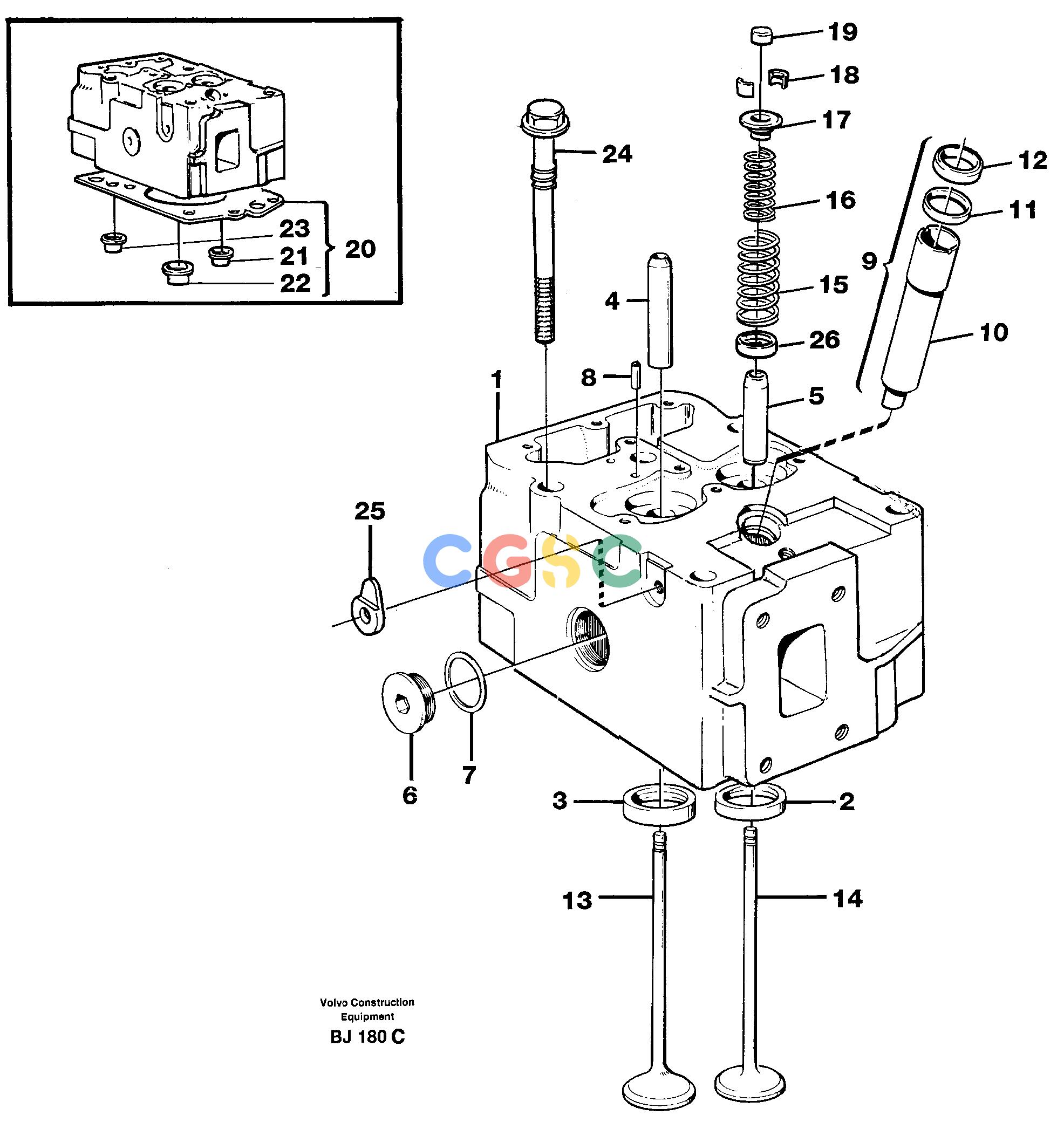 沃尔沃零件查询A30C VOLVO BM Cylinder headVOLVO BM A30C SER NO - 2320/- 2275, USA479452-8194452NoneNoneNoneAutodata Volvo online