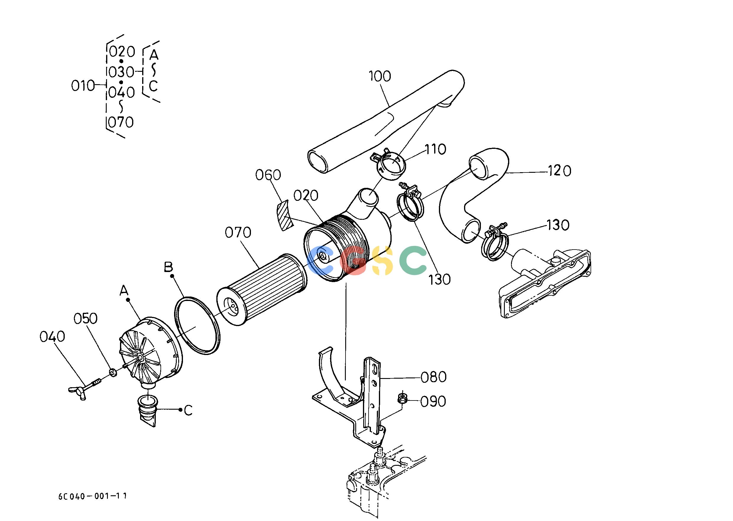 久保田零件查询060301 AIR CLEANER ## S.No.<=72212 ENGINEEPC Kubota online