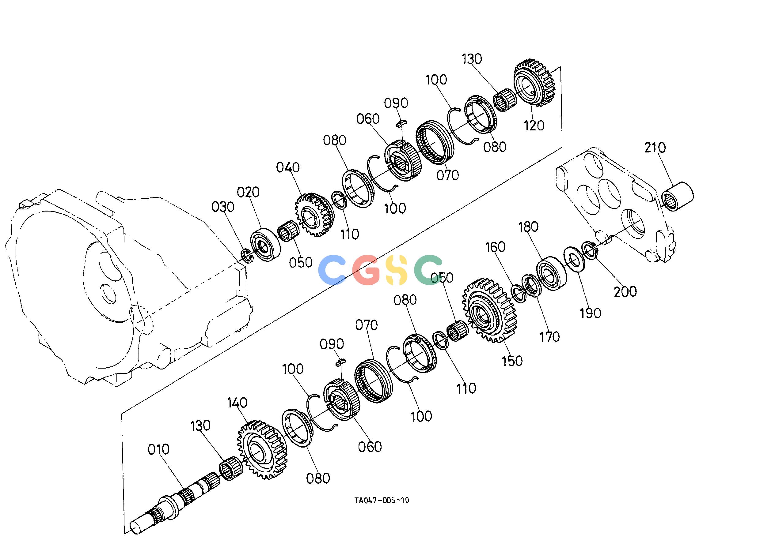 久保田零件查询D10501 COUNTERSHAFT [MANUAL T/M TYPE] CLUTCH/TRANSMISSION/REAR AXLEEPC Kubota online