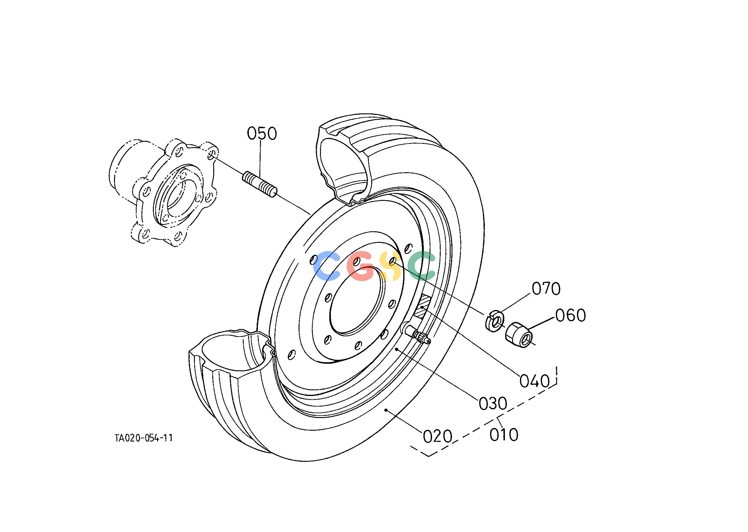 久保田零件查询P10101 FRONT WHEEL (5.00-15) FRONT WHEEL/REAR WHEELEPC Kubota online