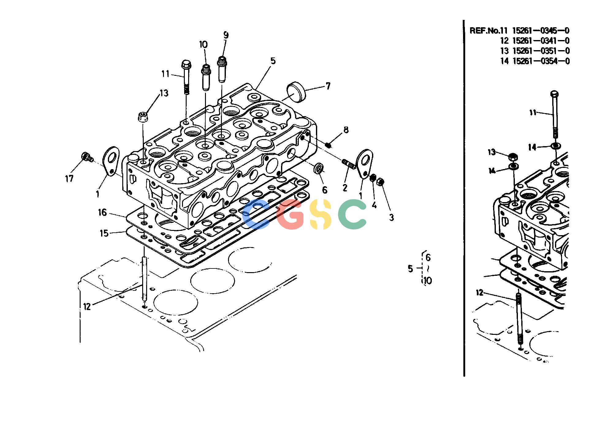 久保田零件查询T00200 CYLINDER HEAD ENGINEEPC Kubota online