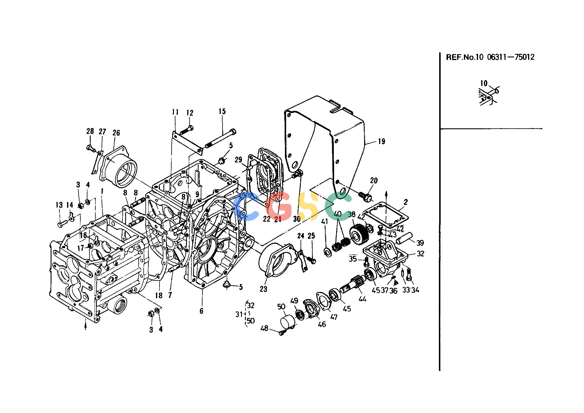 久保田零件查询T02400 TRANSMISSION CASE TRANSMISSIONEPC Kubota online
