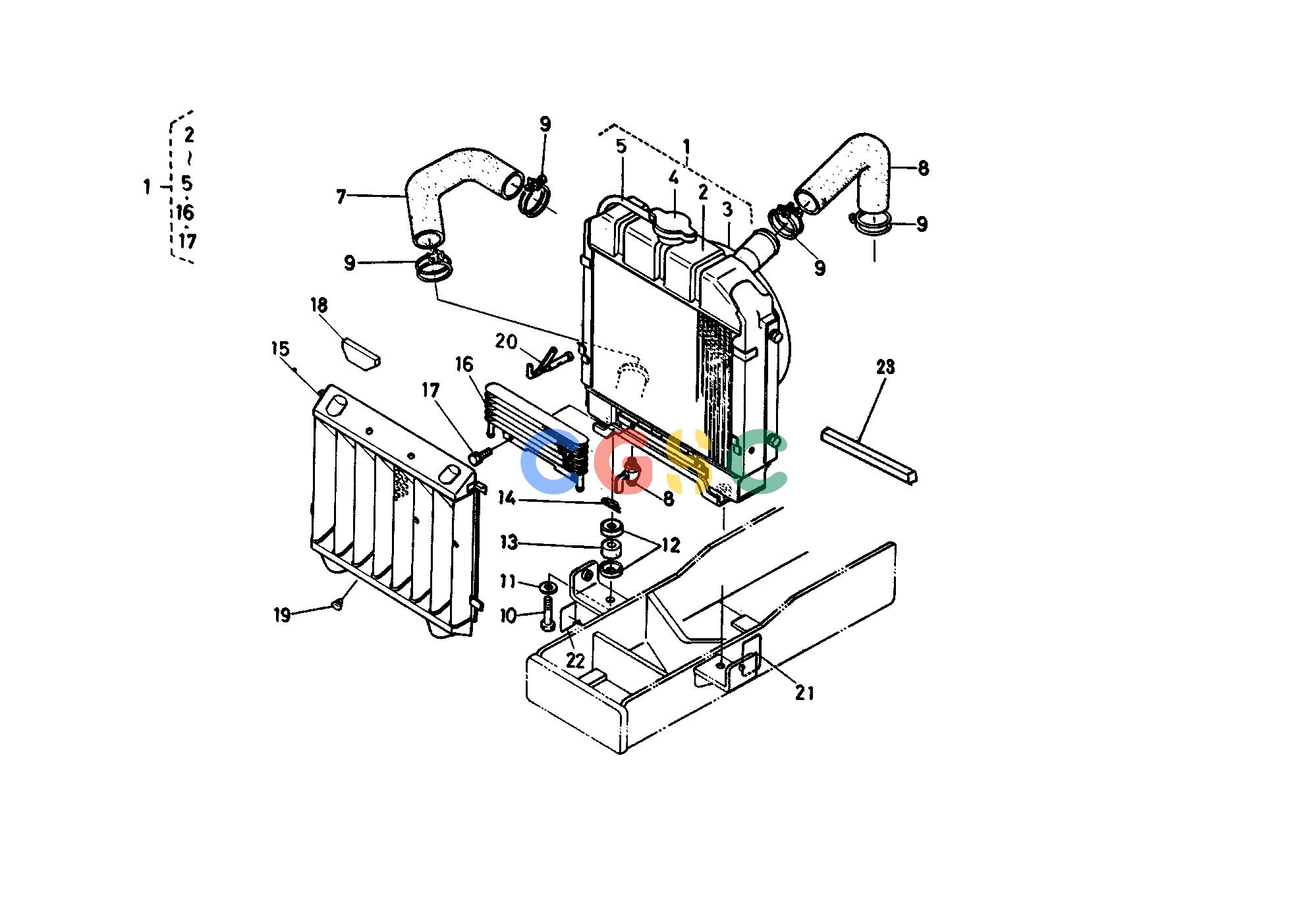久保田零件查询T05000 RADIATOR COOLING WATER SYSTEMEPC Kubota online