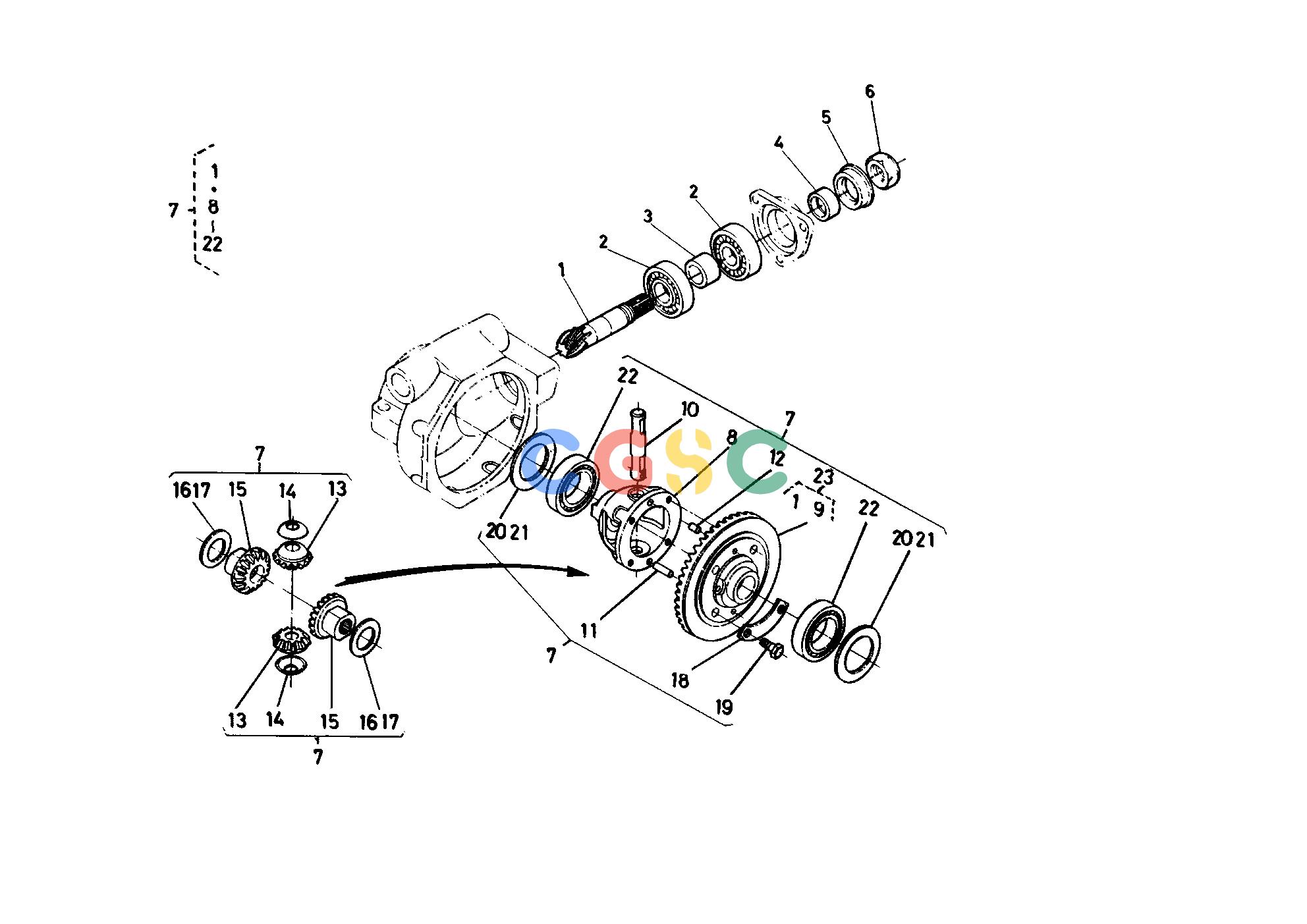 久保田零件查询T06400 FRONT DIFFERENTIAL [DP] FRONT AXLE/FRONT WHEELEPC Kubota online