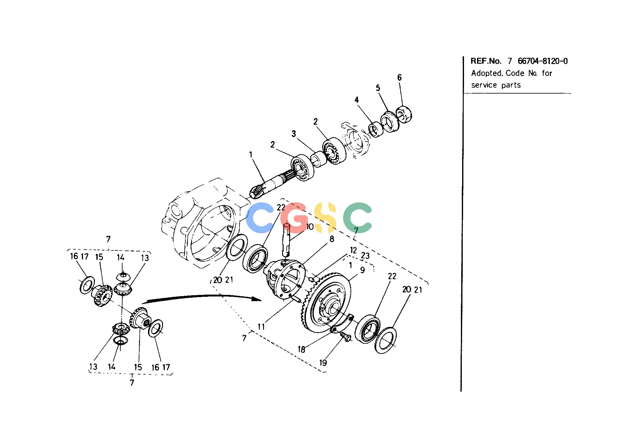 久保田零件查询T06000 FRONT DIFFERENTIAL GROUP FRONT AXLE/FRONT WHEELEPC Kubota online
