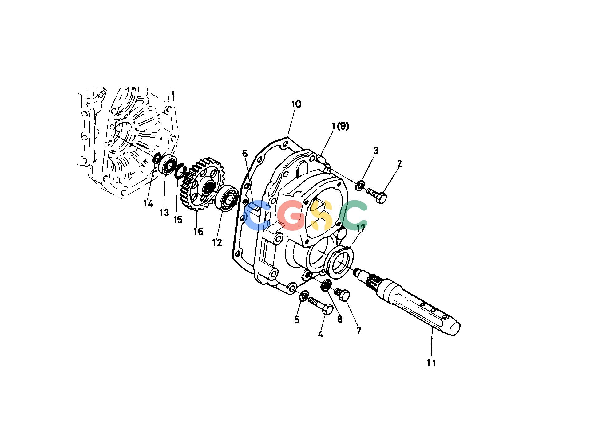 久保田零件查询T02600 AXLE CASE GROUP TRANSMISSIONEPC Kubota online