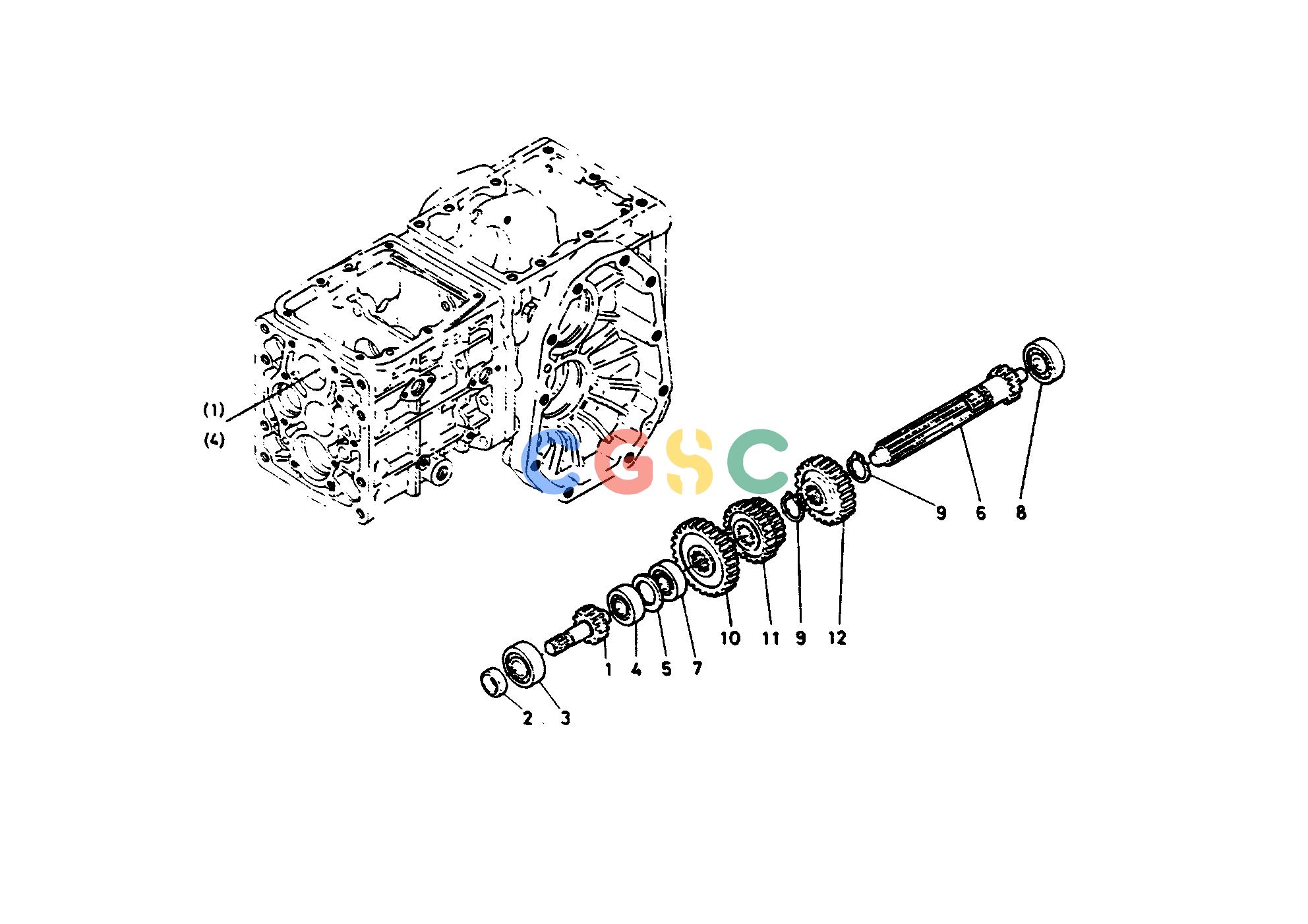 久保田零件查询T02900 1ST SHAFT 4TH SHAFT GROUP REAR AXLE/REAR WHEELEPC Kubota online