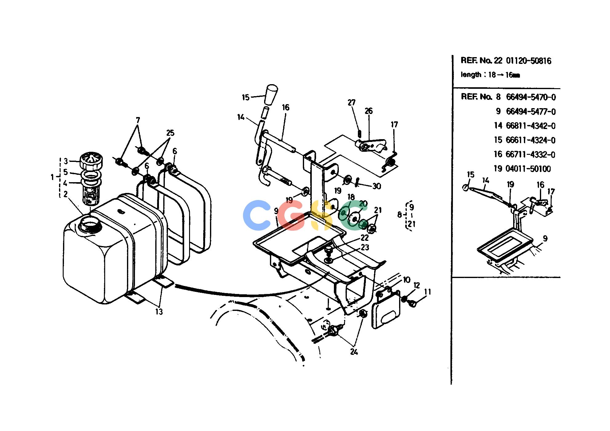 久保田零件查询T05200 FUEL TANK GROUP FUEL SYSTEMEPC Kubota online