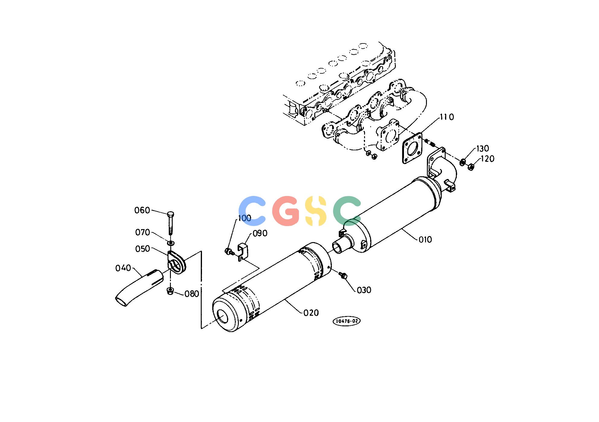 久保田零件查询T01502 MUFFLER [FR] ENGINEEPC Kubota online