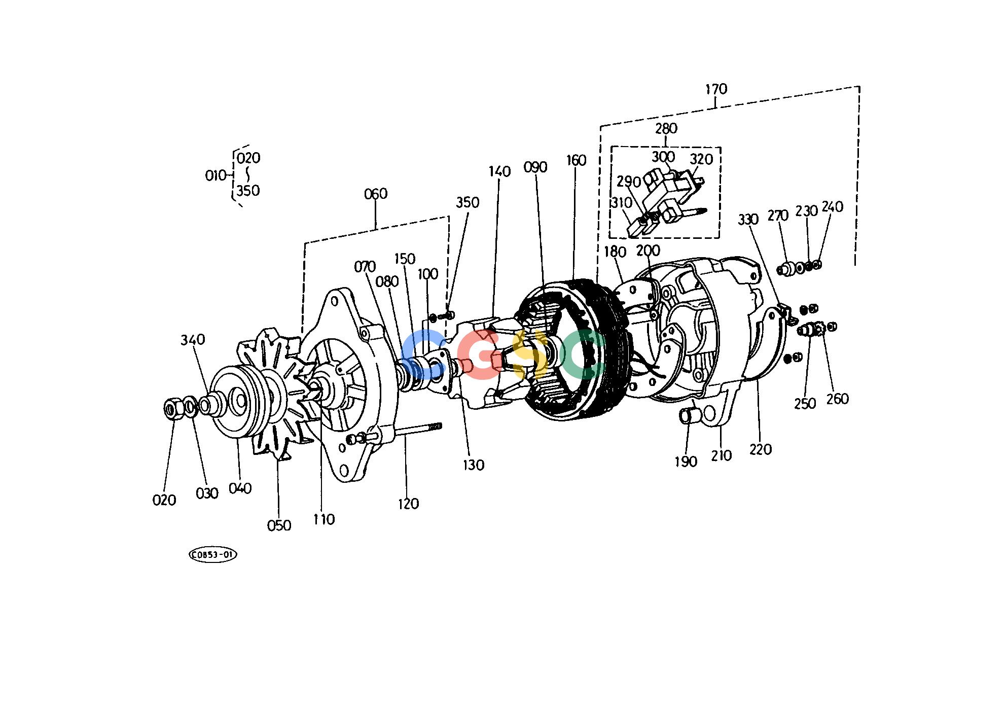 久保田零件查询T03602 DYNAMO [COMPONENT PARTS] ELECTRICAL SYSTEMEPC Kubota online
