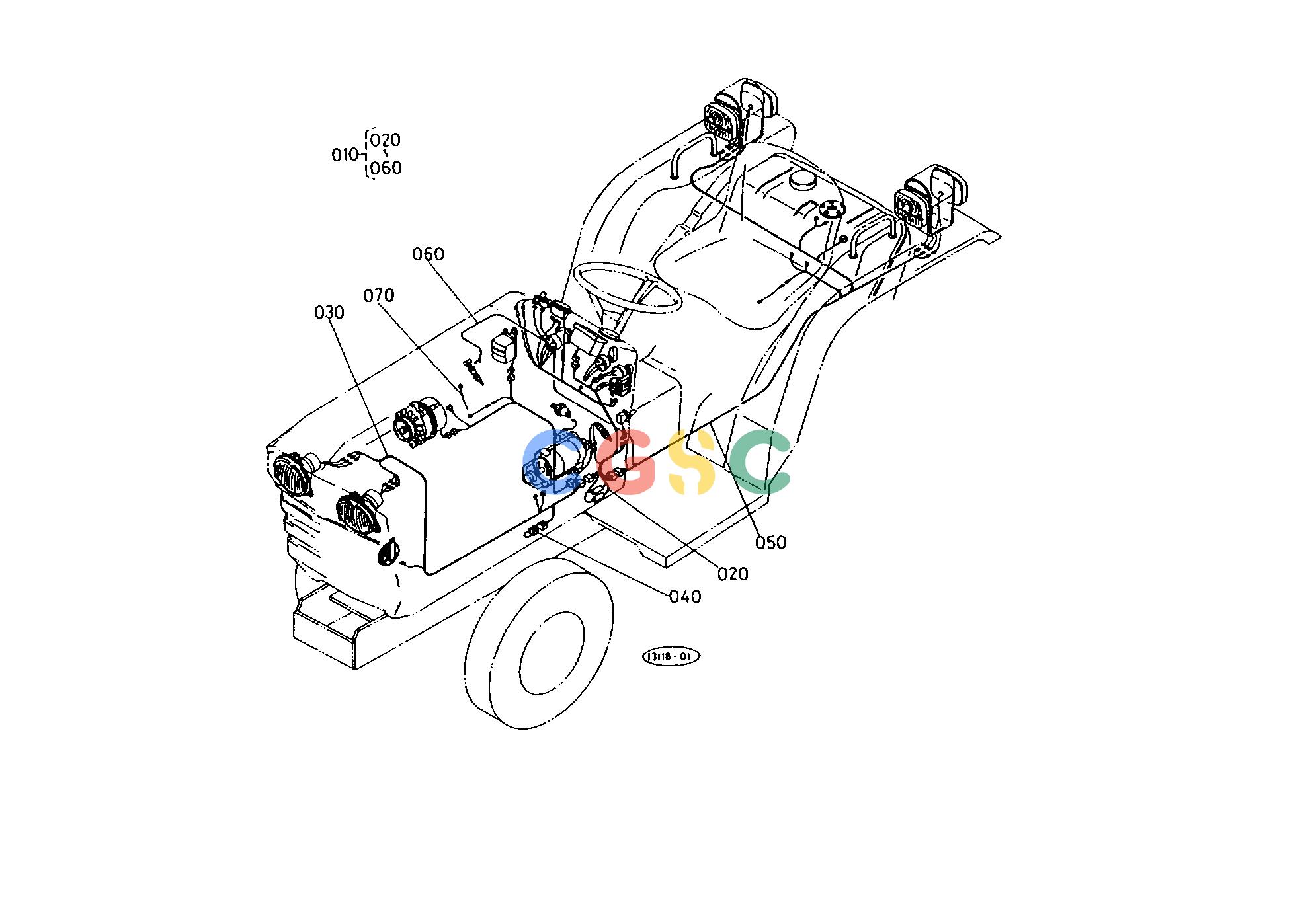 久保田零件查询T04302 WIRE HARNESS [FR] ELECTRICAL SYSTEMEPC Kubota online