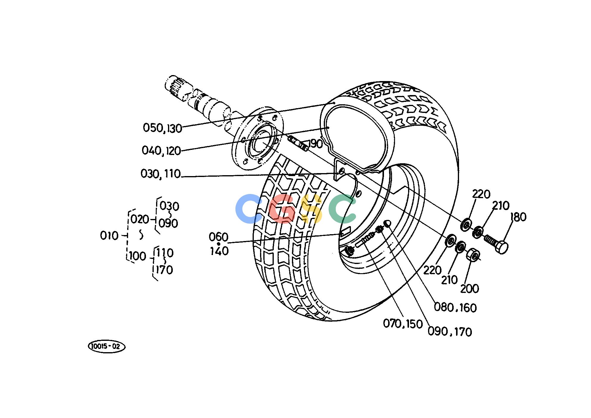久保田零件查询T07103 REAR WHEEL (13.6-16) EXCEPT [FR] REAR AXLE/REAR WHEELEPC Kubota online