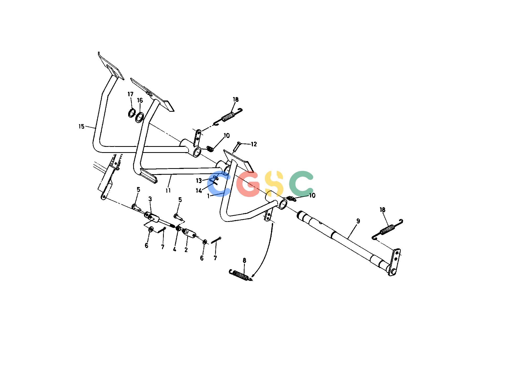 久保田零件查询T04700 CLUTCH PEDAL AND BRAKE PEDAL CLUTCHEPC Kubota online