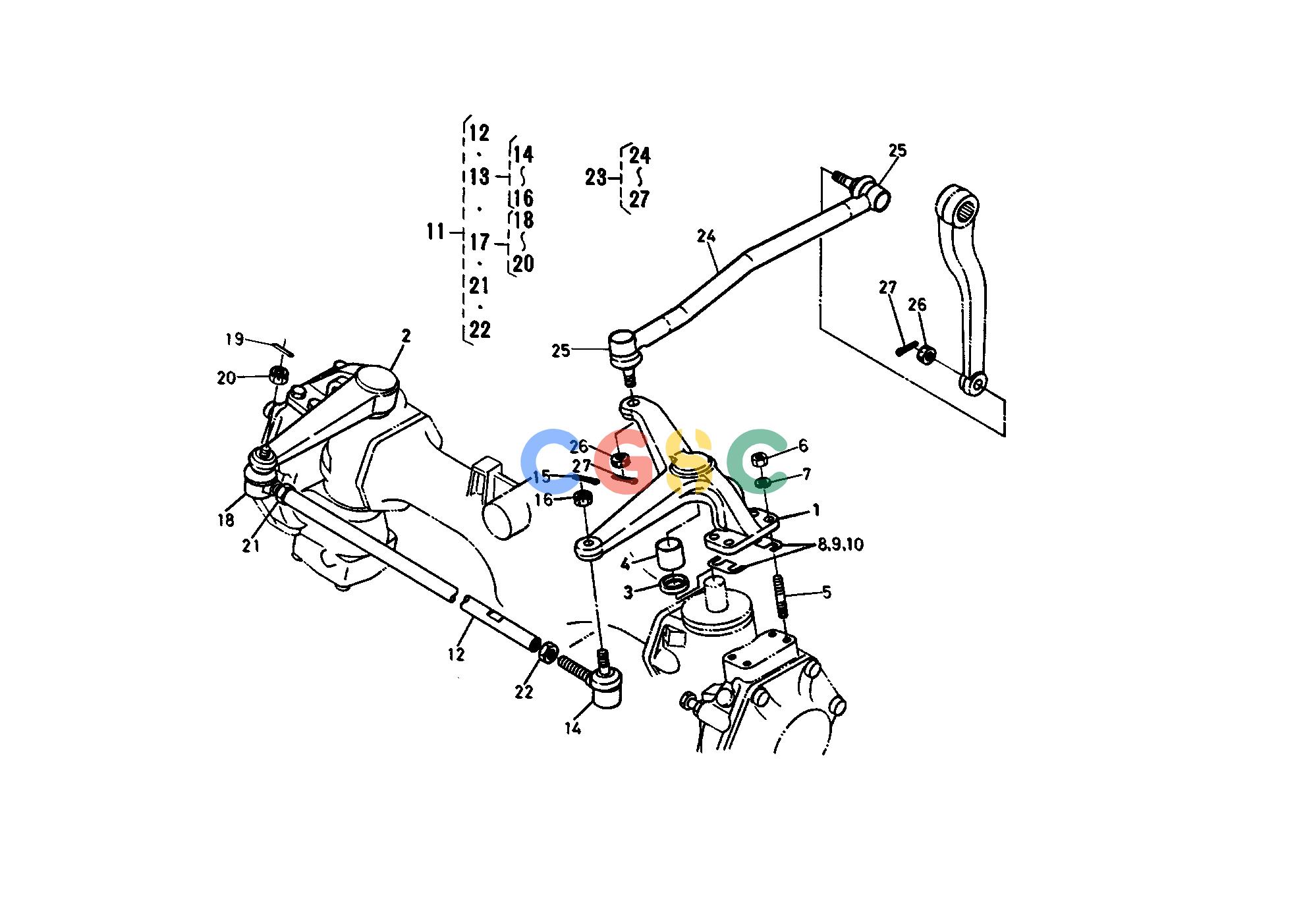 久保田零件查询T07400 KNUCKLE ARM [B8200HST-DP] FRONT AXLE/FRONT WHEELEPC Kubota online