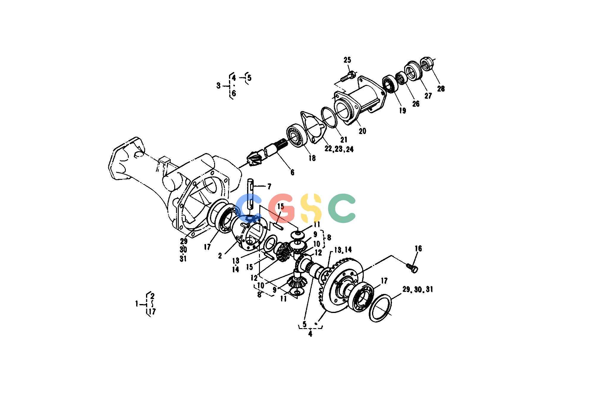 久保田零件查询T07500 FRONT DIFFERENTIAL [B8200HST-DP] FRONT AXLE/FRONT WHEELEPC Kubota online