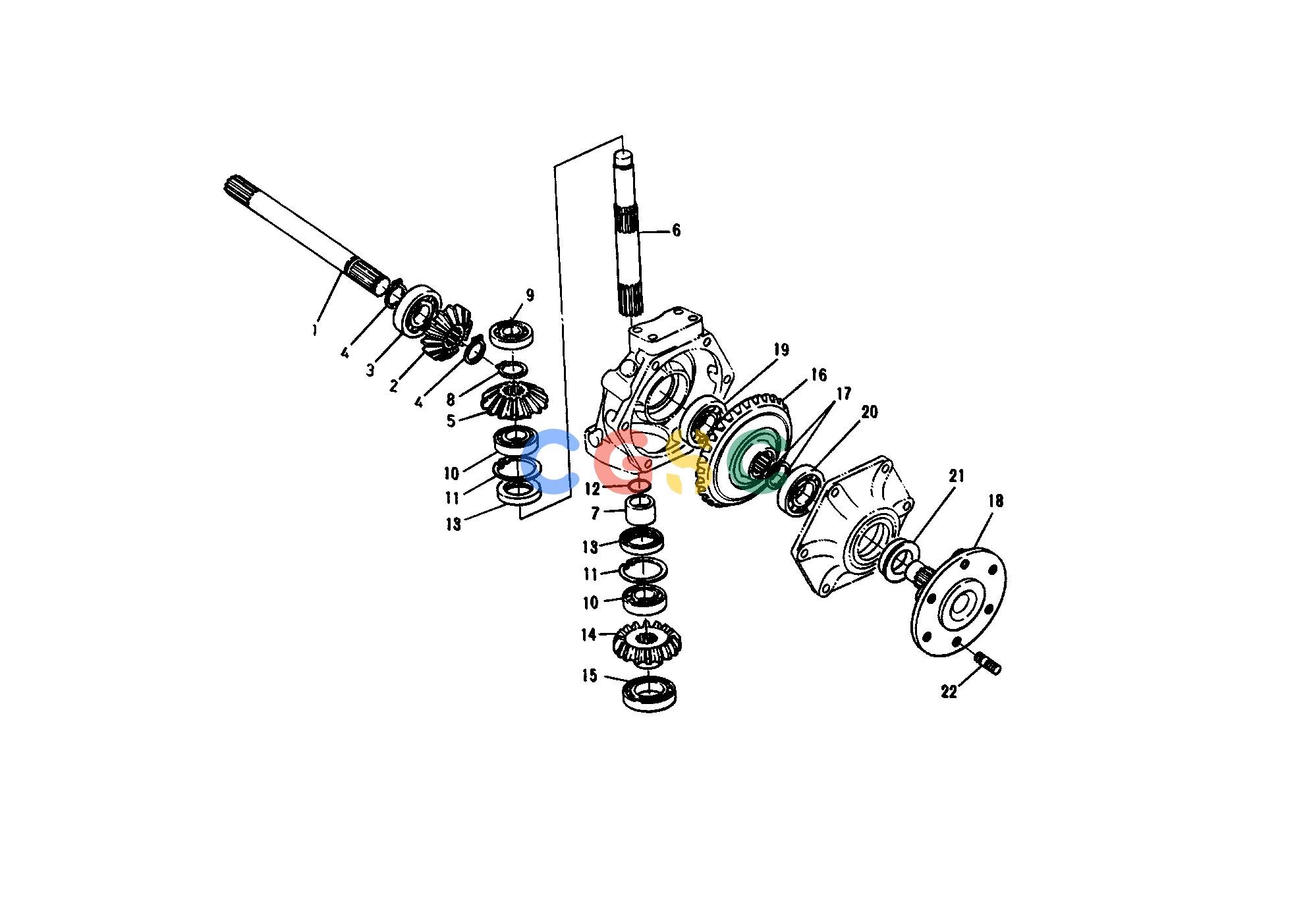 久保田零件查询T07600 BEVEL GEAR [B8200HST-DP] FRONT AXLE/FRONT WHEELEPC Kubota online