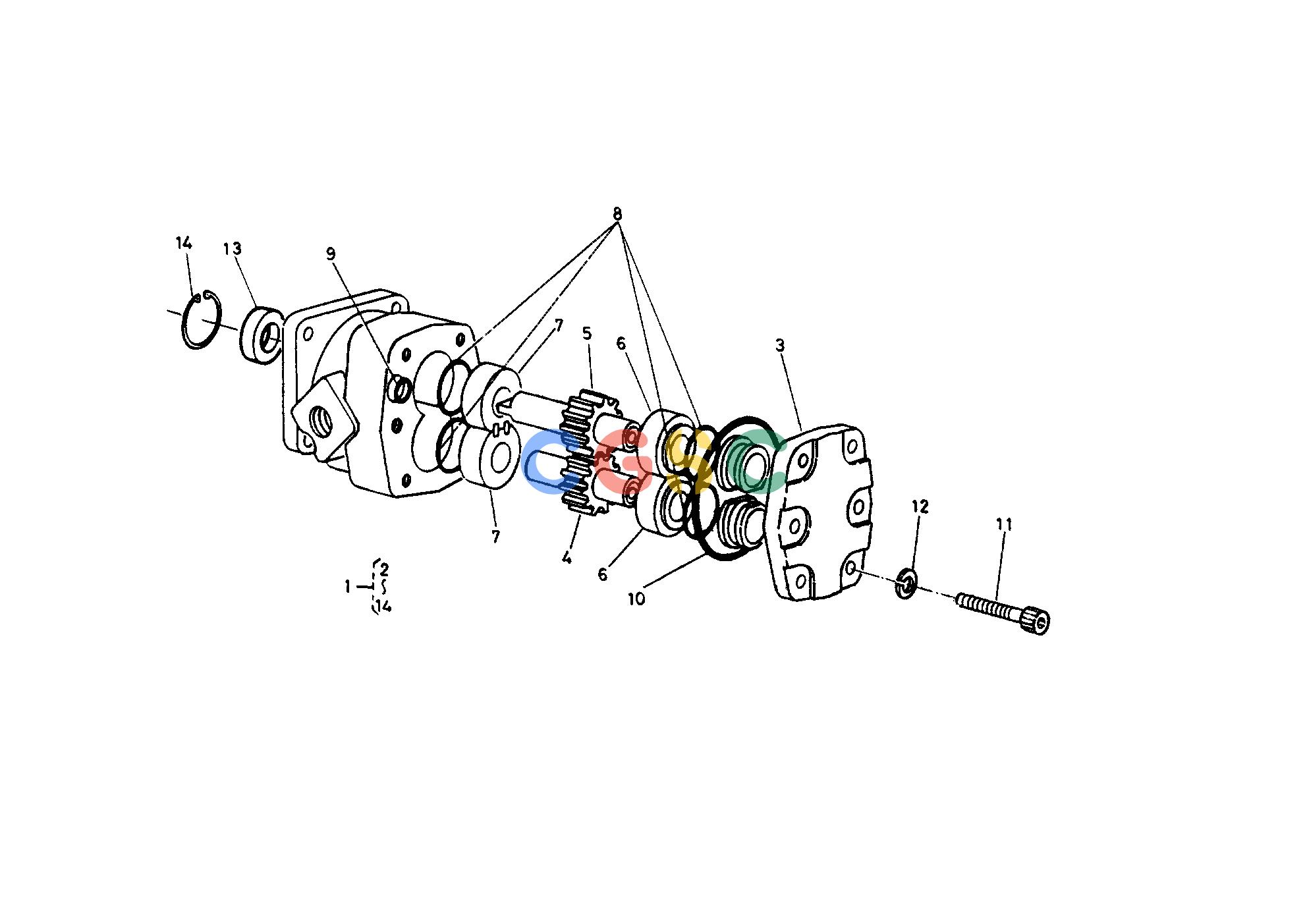 久保田零件查询T08200 GEAR PUMP [SECTION PARTS] ENGINEEPC Kubota online