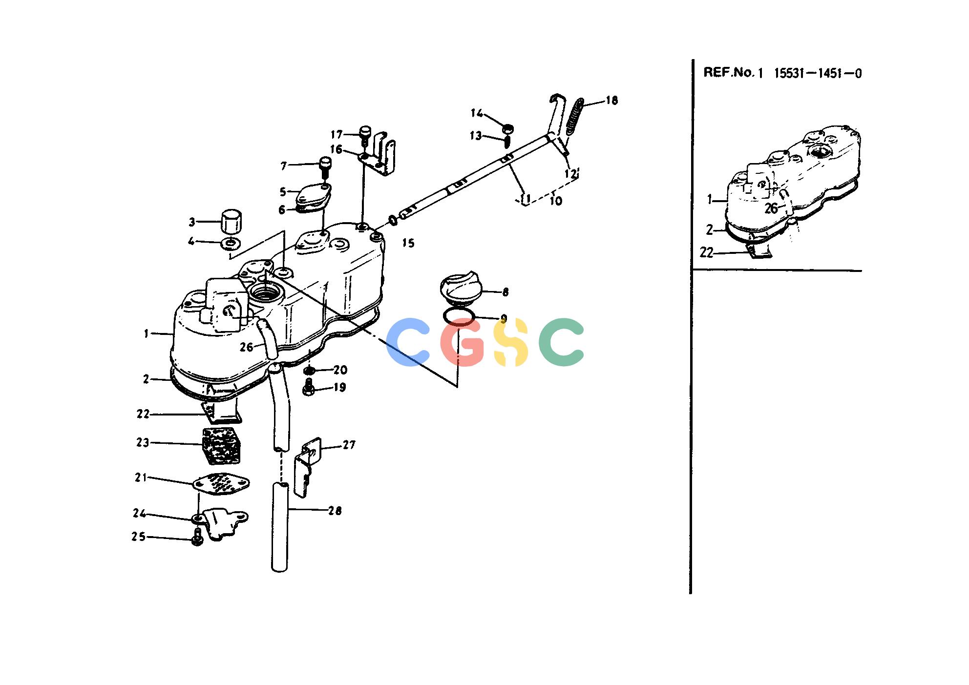 久保田零件查询T00600 CYLINDER HEAD COVER ENGINEEPC Kubota online