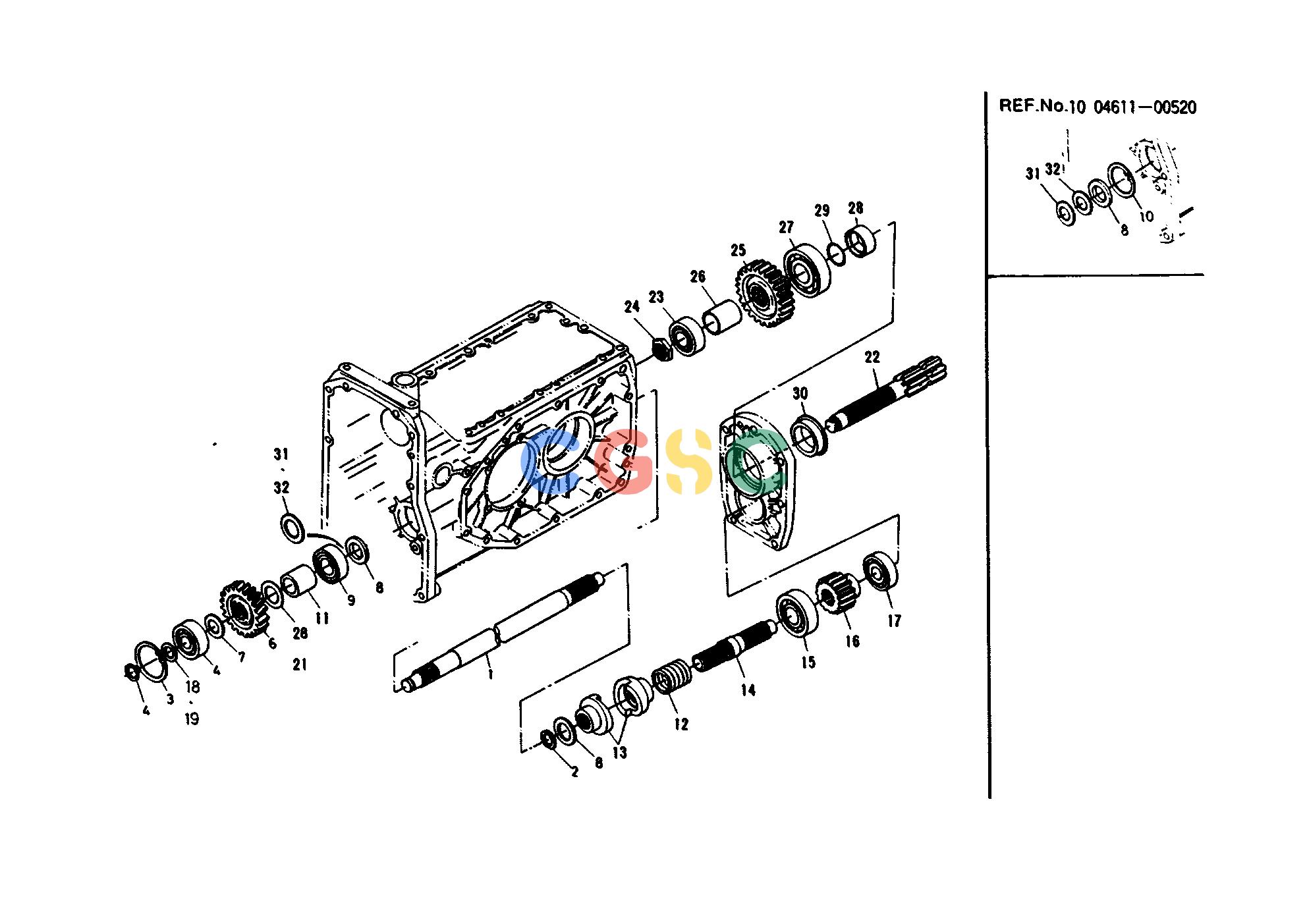 久保田零件查询T02800 7TH SHAFT AND PTO SHAFT TRANSMISSIONEPC Kubota online
