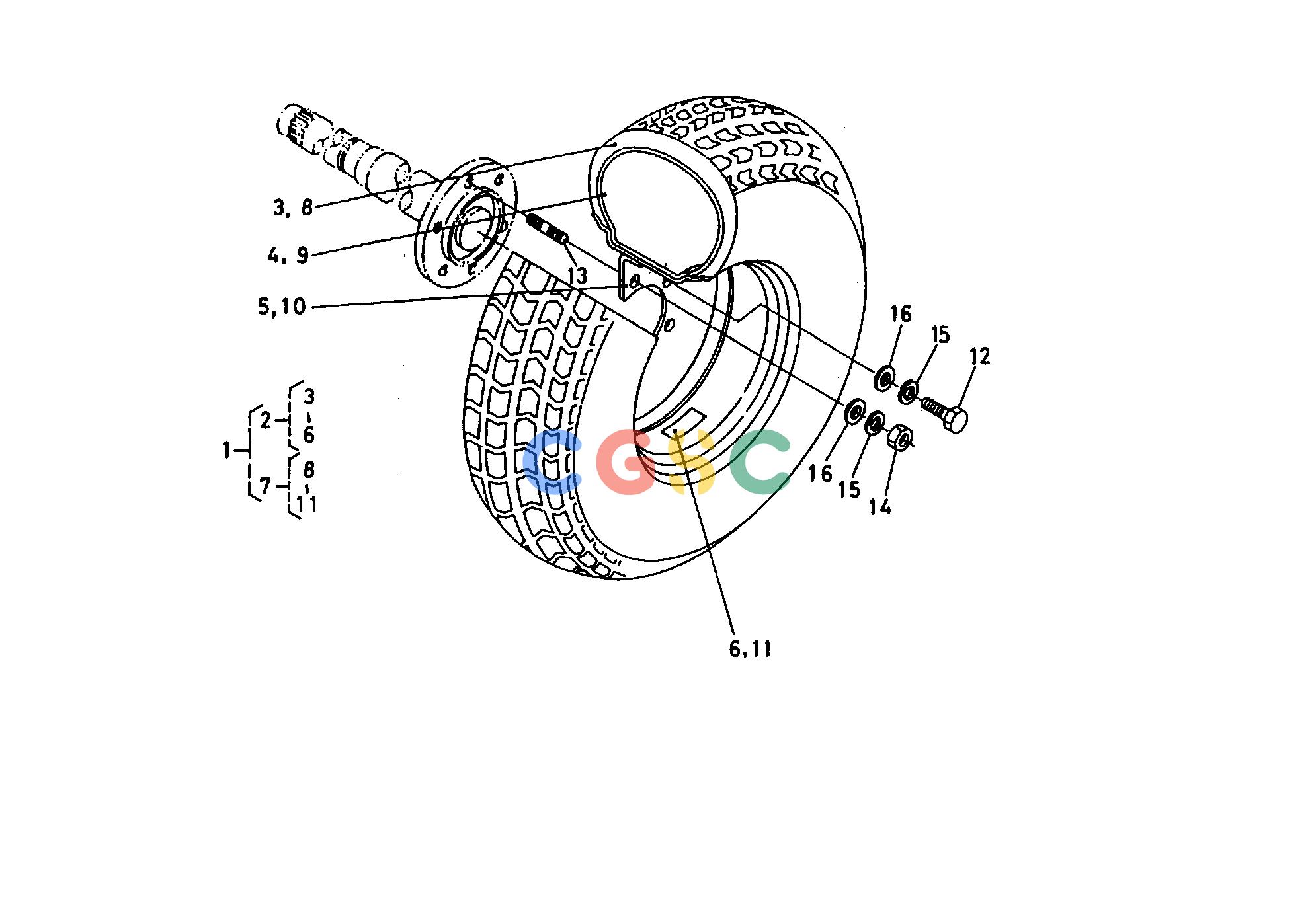 久保田零件查询T03300 REAR WHEEL (13.6-16) [CA] (DTP) REAR AXLE/REAR WHEELEPC Kubota online