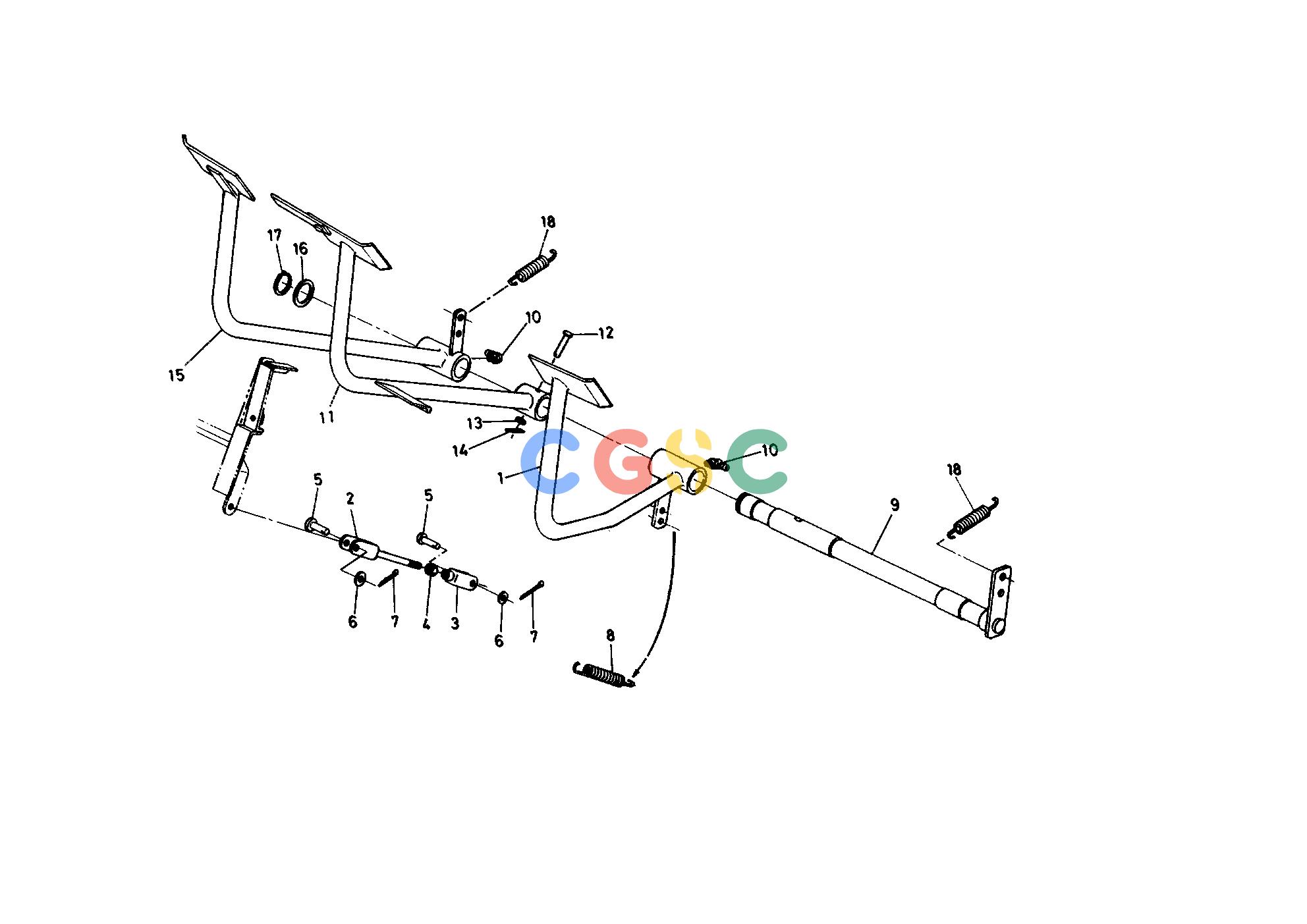 久保田零件查询T05200 CLUTCH PEDAL AND BRAKE PEDAL CLUTCHEPC Kubota online