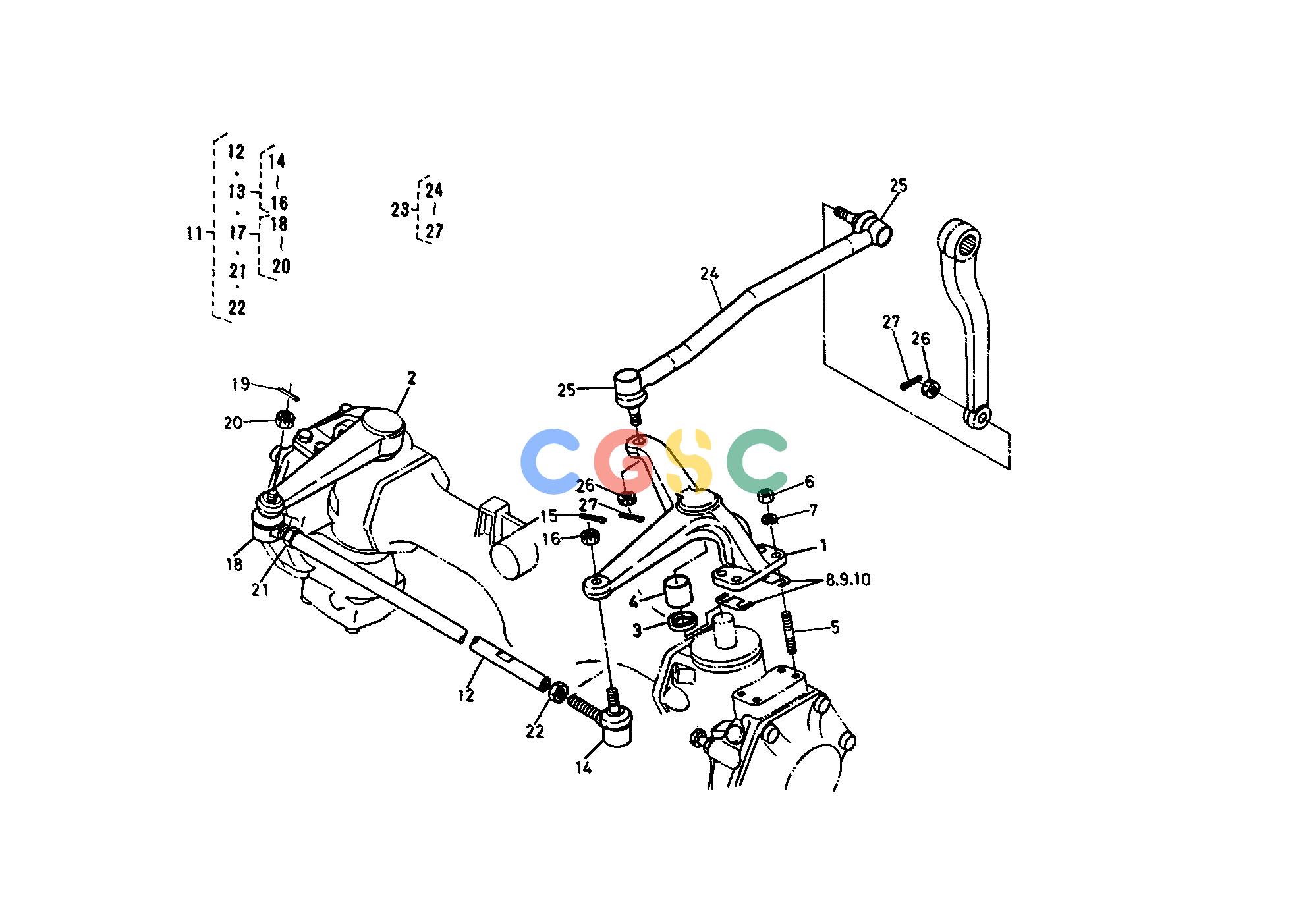久保田零件查询T08900 KNUCKLE ARM FRONT AXLE/FRONT WHEELEPC Kubota online