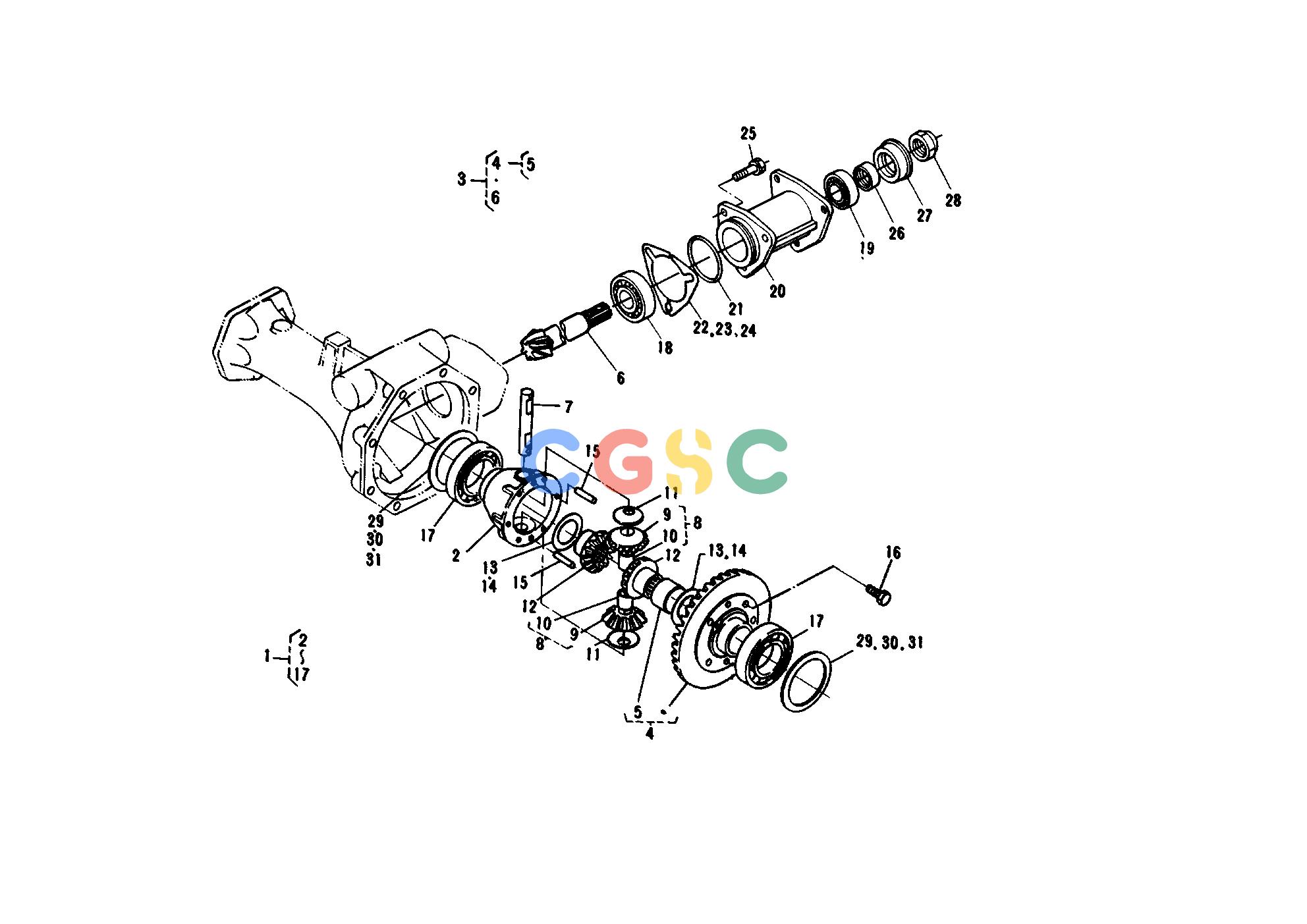 久保田零件查询T09000 FRONT DIFFERENTIAL FRONT AXLE/FRONT WHEELEPC Kubota online