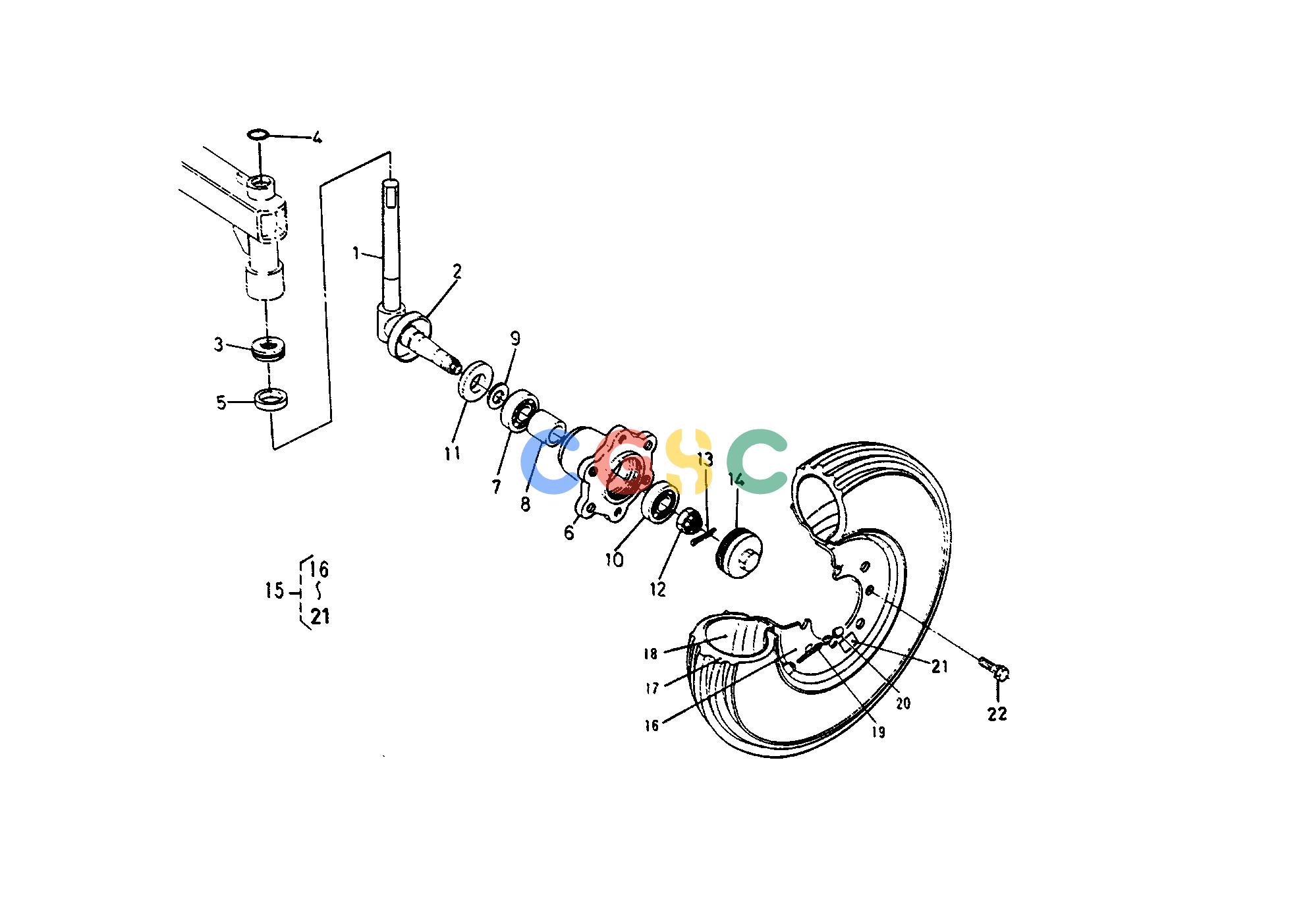 久保田零件查询T08300 FRONT WHEEL (4.00-12) FRONT AXLE/FRONT WHEELEPC Kubota online