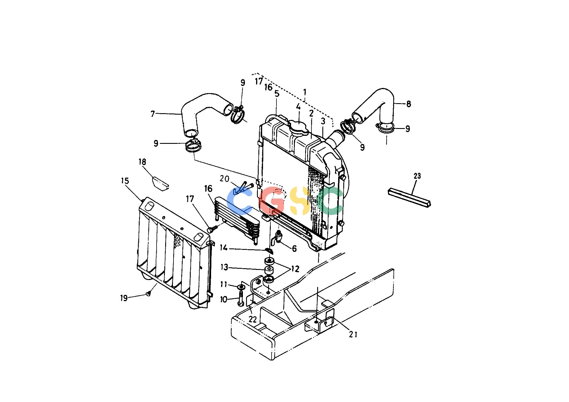 久保田零件查询T05100 RADIATOR COOLING WATER SYSTEMEPC Kubota online