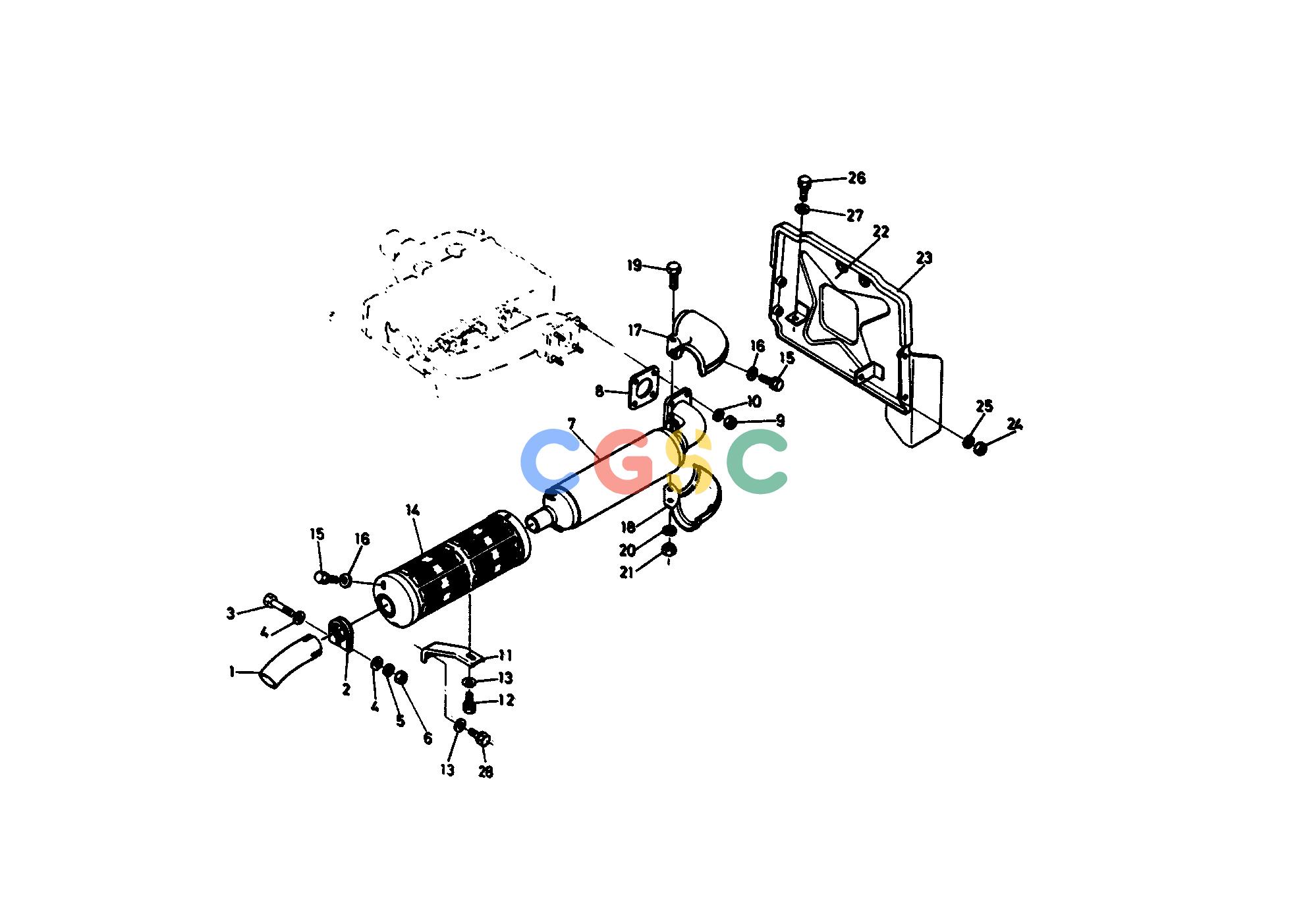 久保田零件查询T05400 MUFFLER ENGINEEPC Kubota online