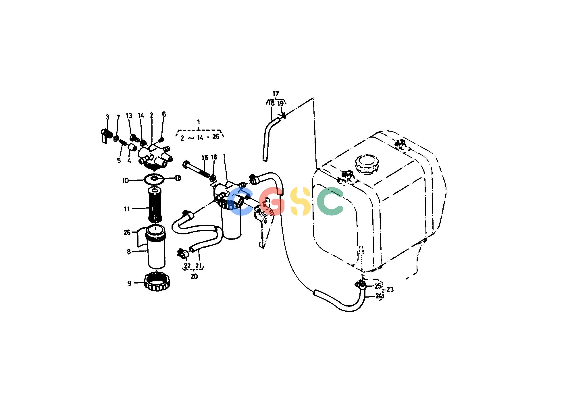 久保田零件查询T05900 FUEL FILTER FUEL SYSTEMEPC Kubota online