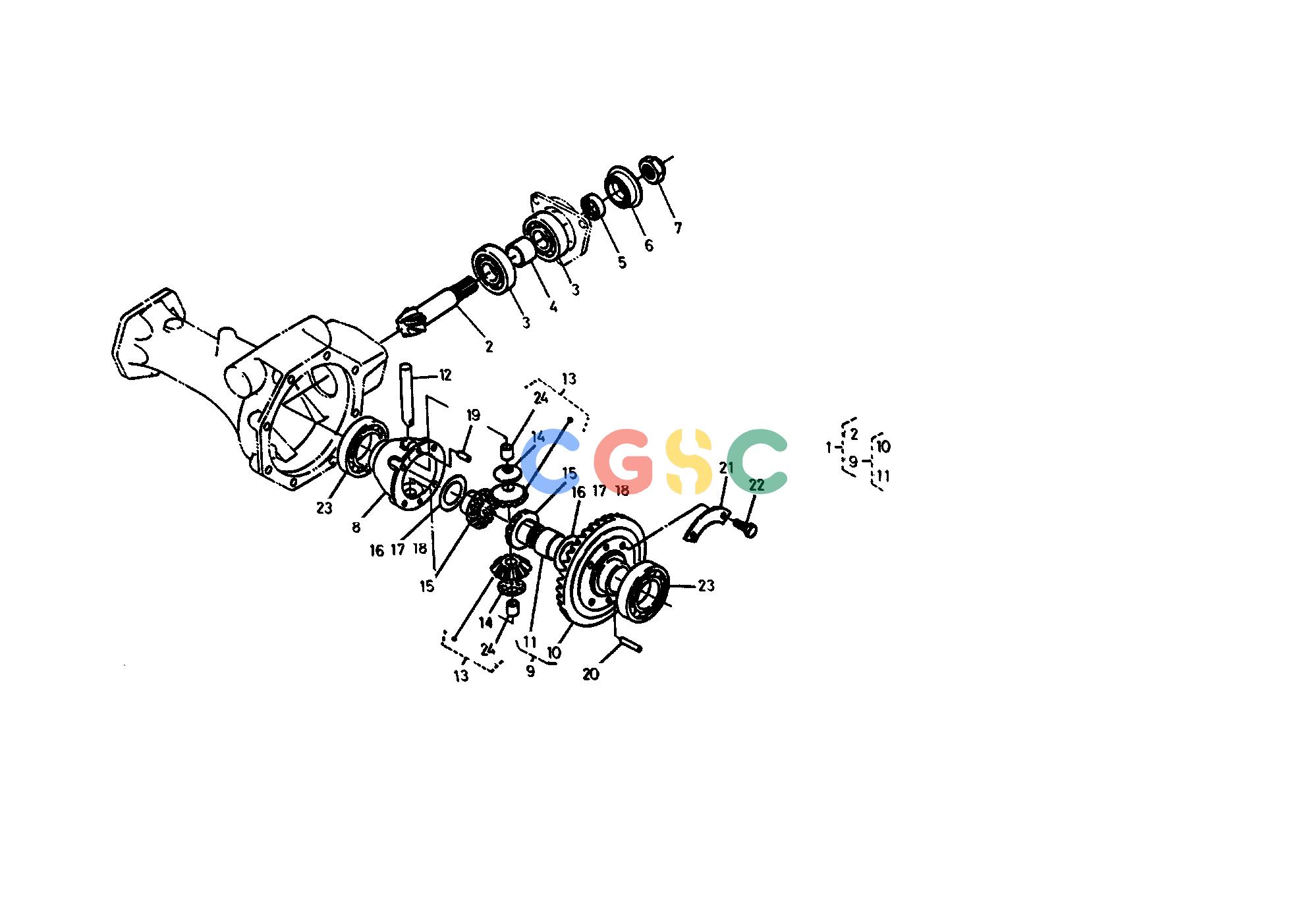 久保田零件查询T06600 FRONT DIFFERENTIAL [DP] OLD TYPE FRONT AXLE/FRONT WHEELEPC Kubota online