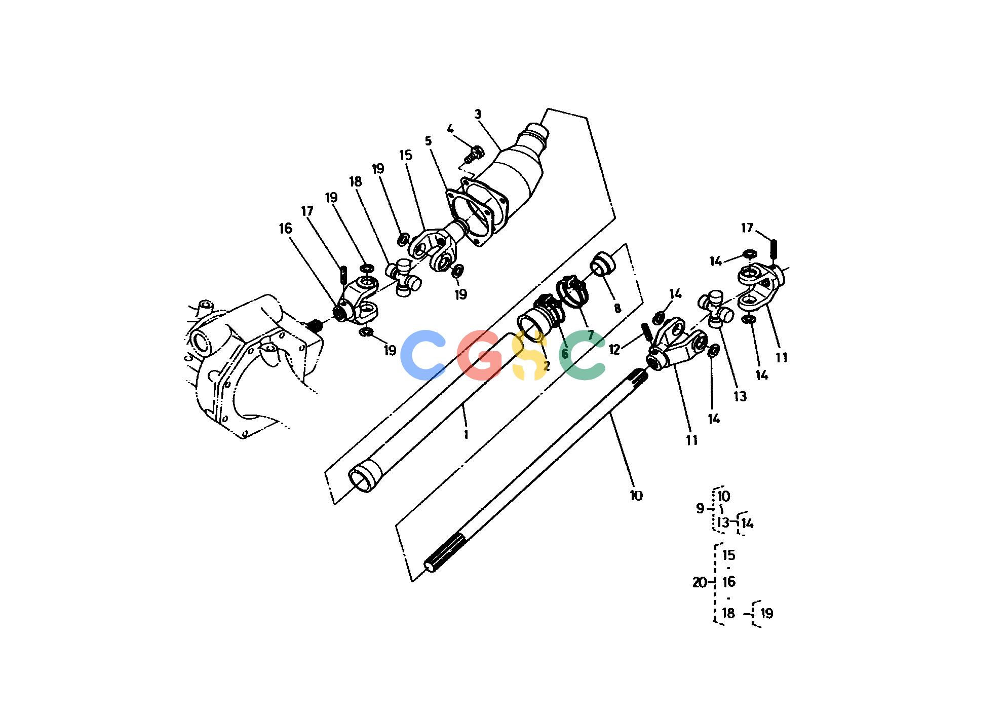 久保田零件查询T06800 DRIVE SHAFT [DP] OLD TYPE FRONT AXLE/FRONT WHEELEPC Kubota online