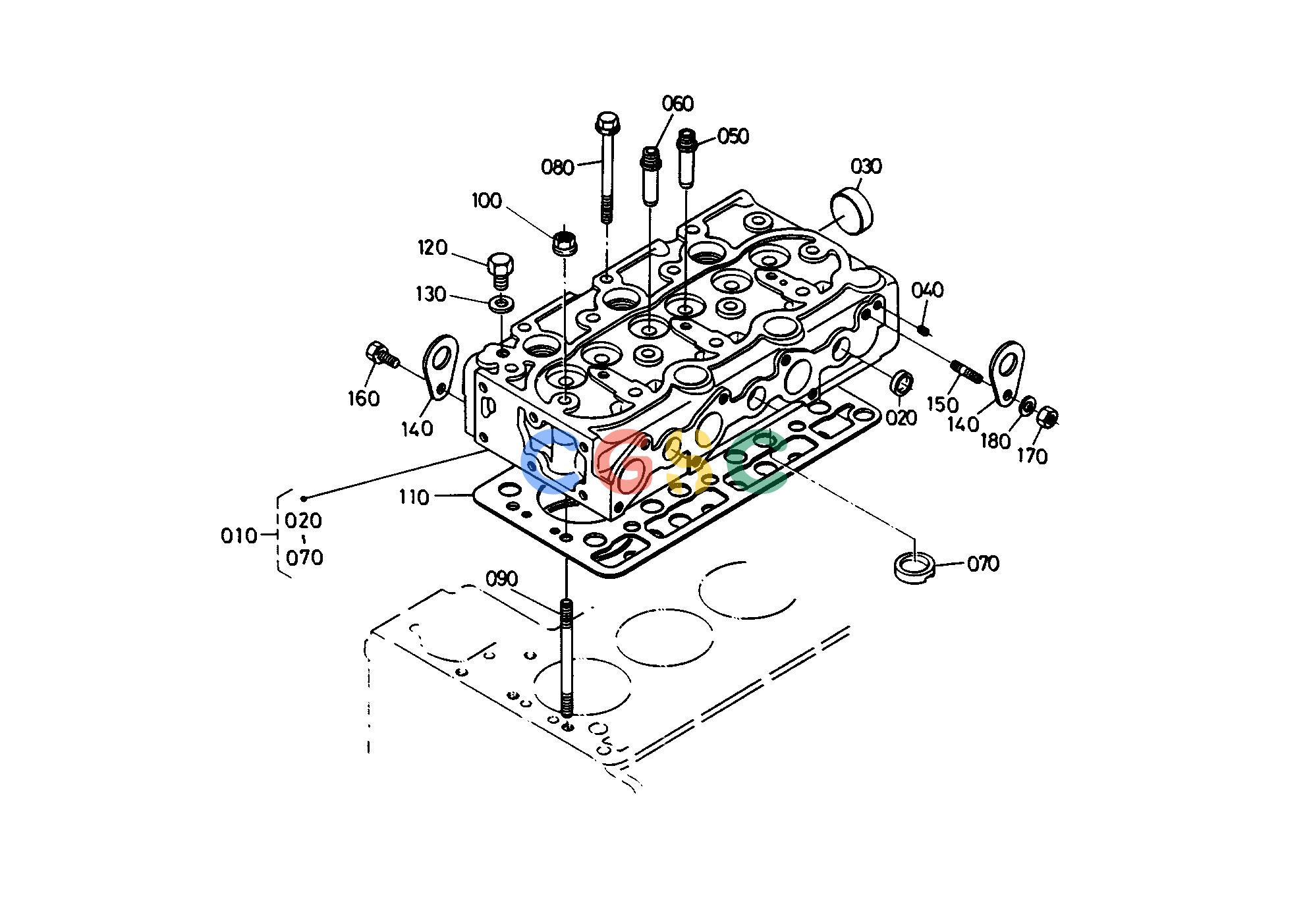 久保田零件查询E00400 CYLINDER HEAD ENGINEEPC Kubota online