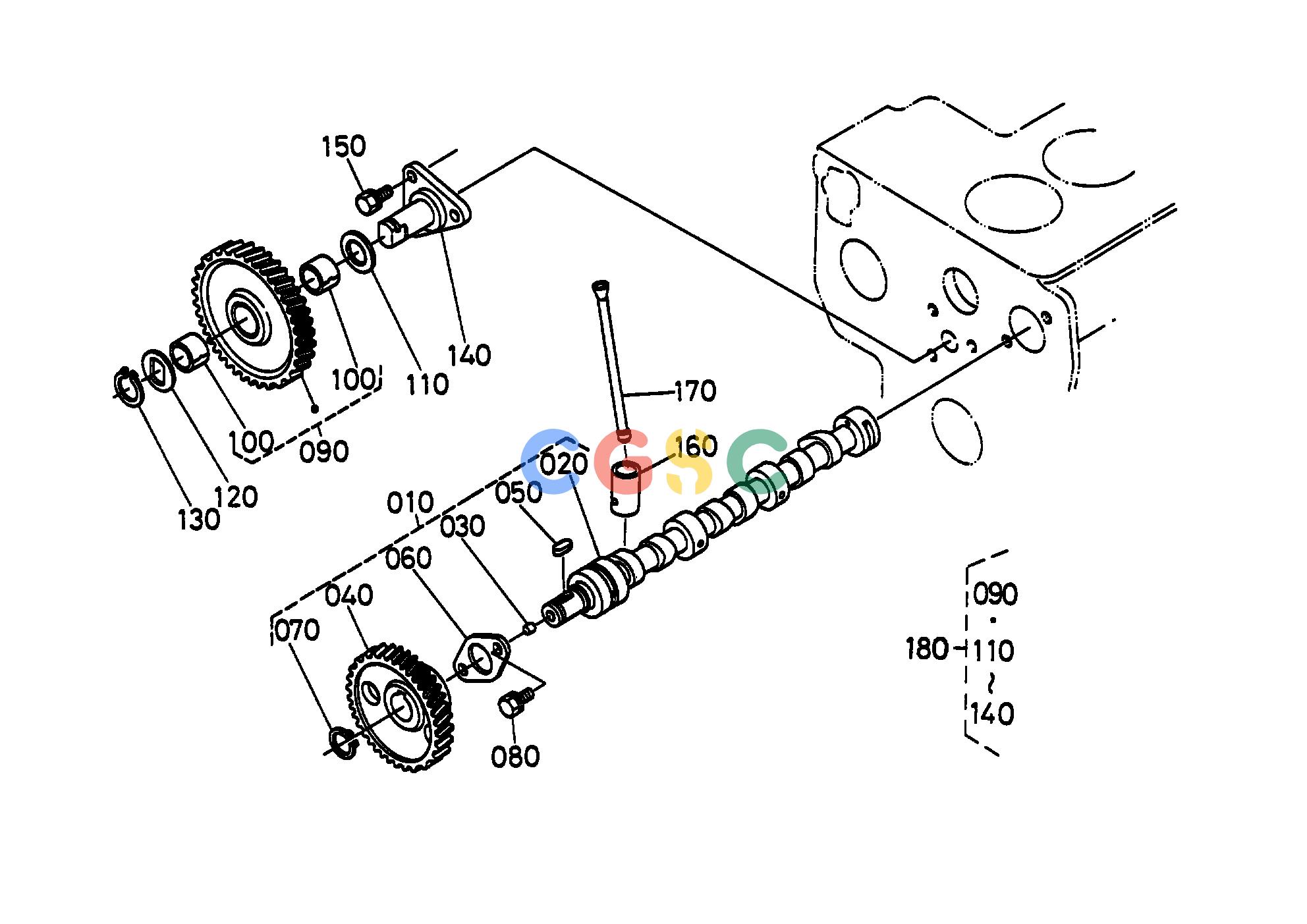 久保田零件查询E01100 CAMSHAFT ENGINEEPC Kubota online