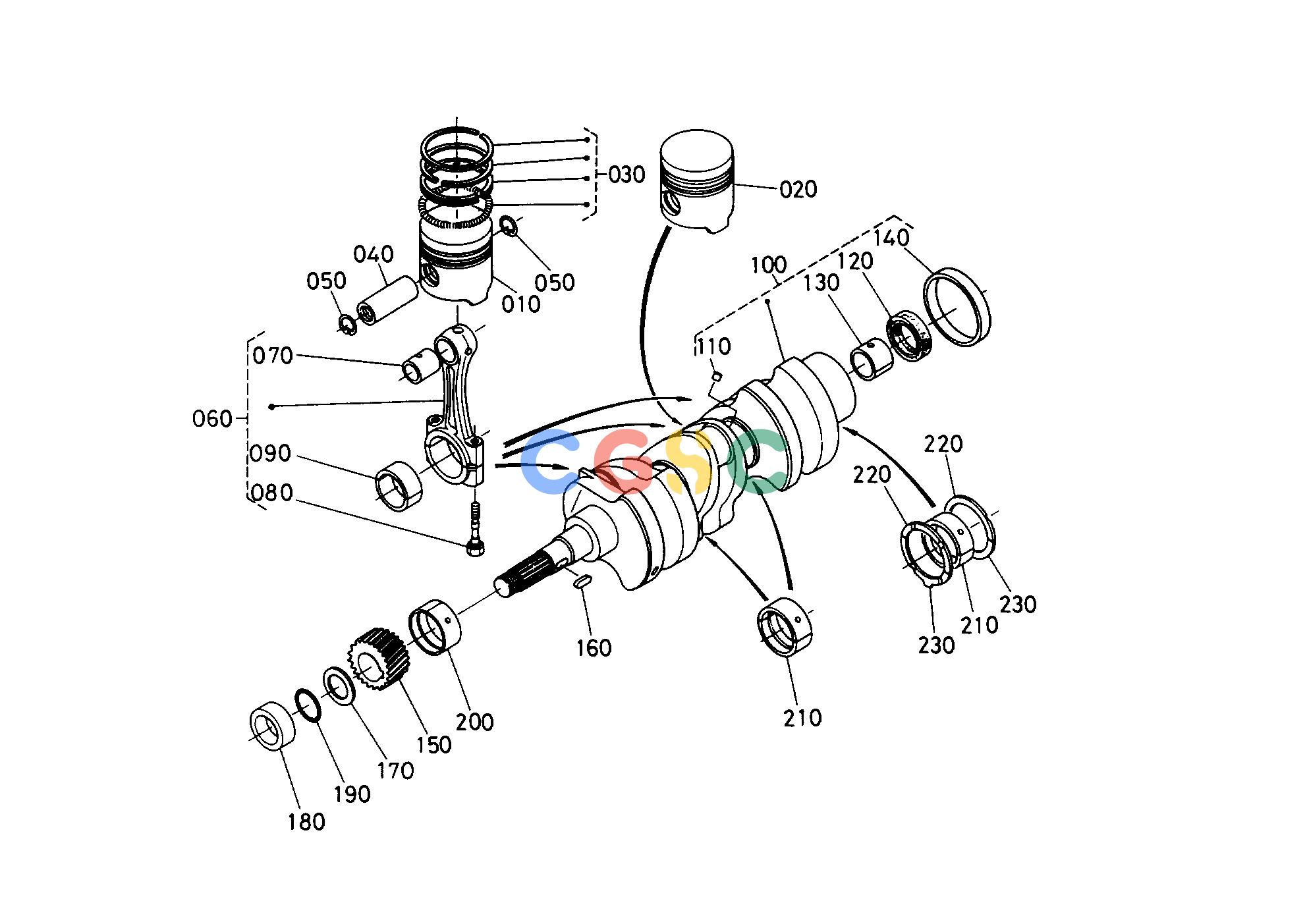 久保田零件查询E01200 PISTON/CRANKSHAFT ENGINEEPC Kubota online