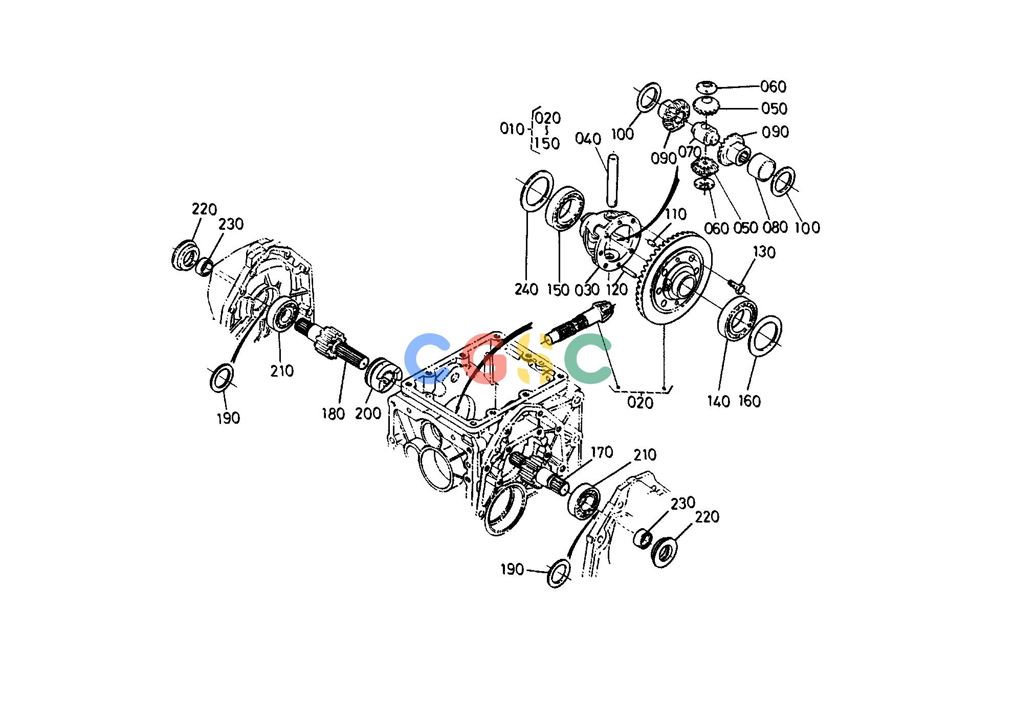 久保田零件查询T01400 REAR DIFFERENTIAL REAR AXLE/REAR WHEELEPC Kubota online