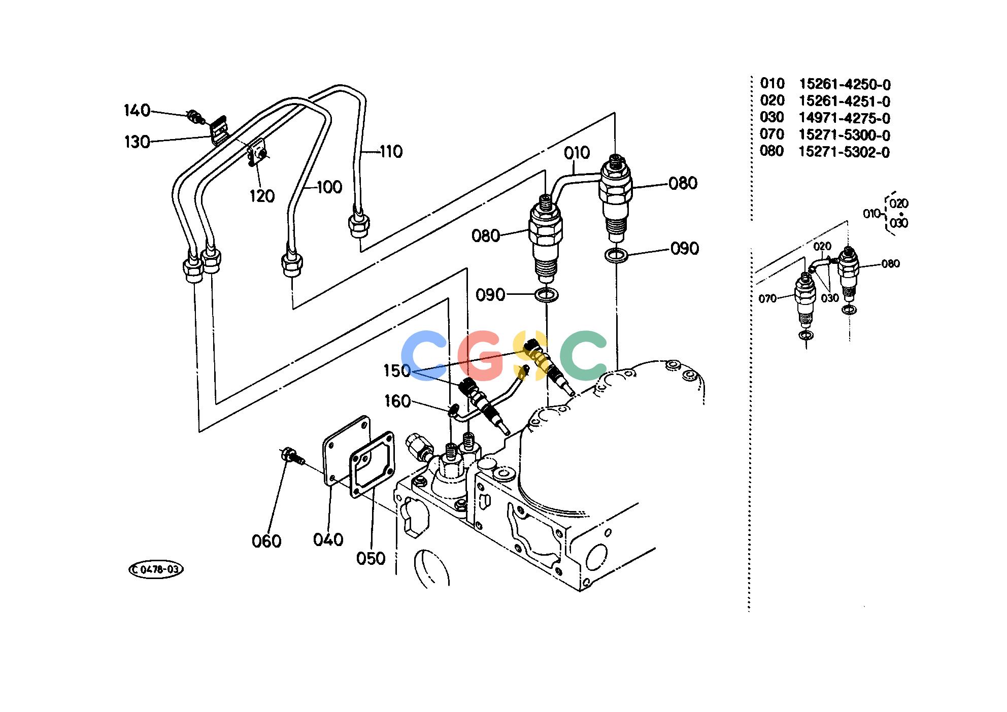 久保田零件查询T00800 NOZZLE HOLDER [A] [CA] [FR] [AU] ENGINEEPC Kubota online