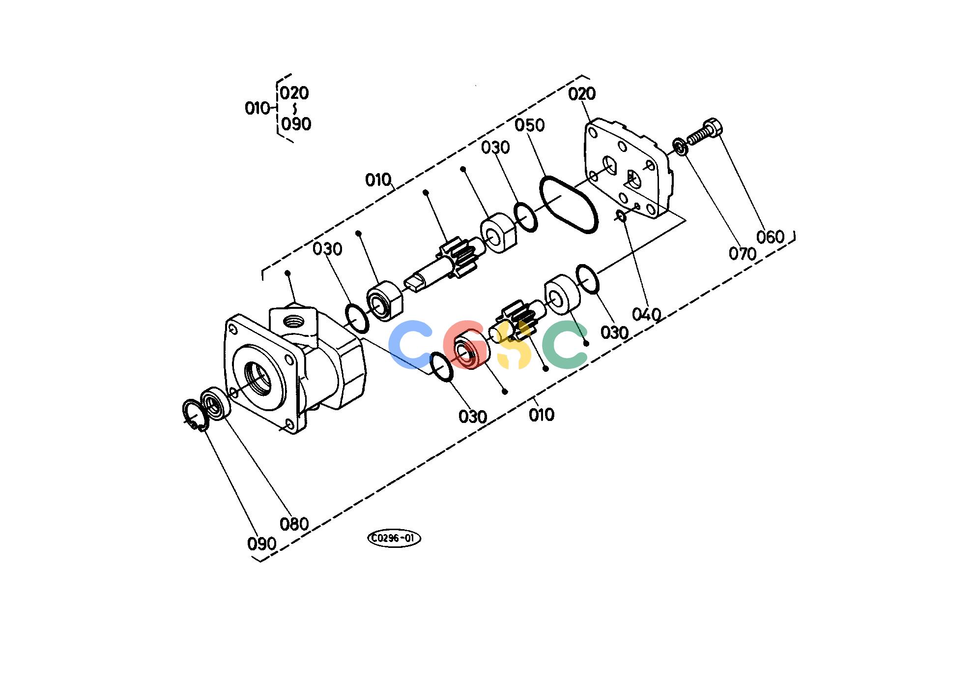 久保田零件查询T01900 HYDRAULIC GEAR PUMP (COMPONENT PARTS) ENGINEEPC Kubota online