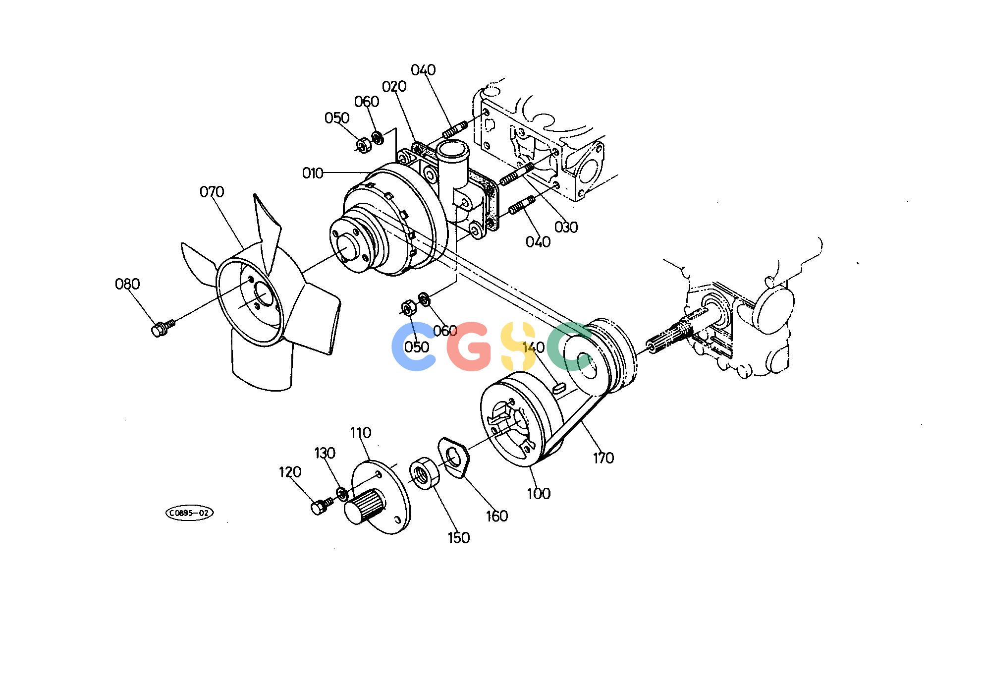 久保田零件查询T03100 FAN/PULLEY [U] ELECTRICAL SYSTEMEPC Kubota online