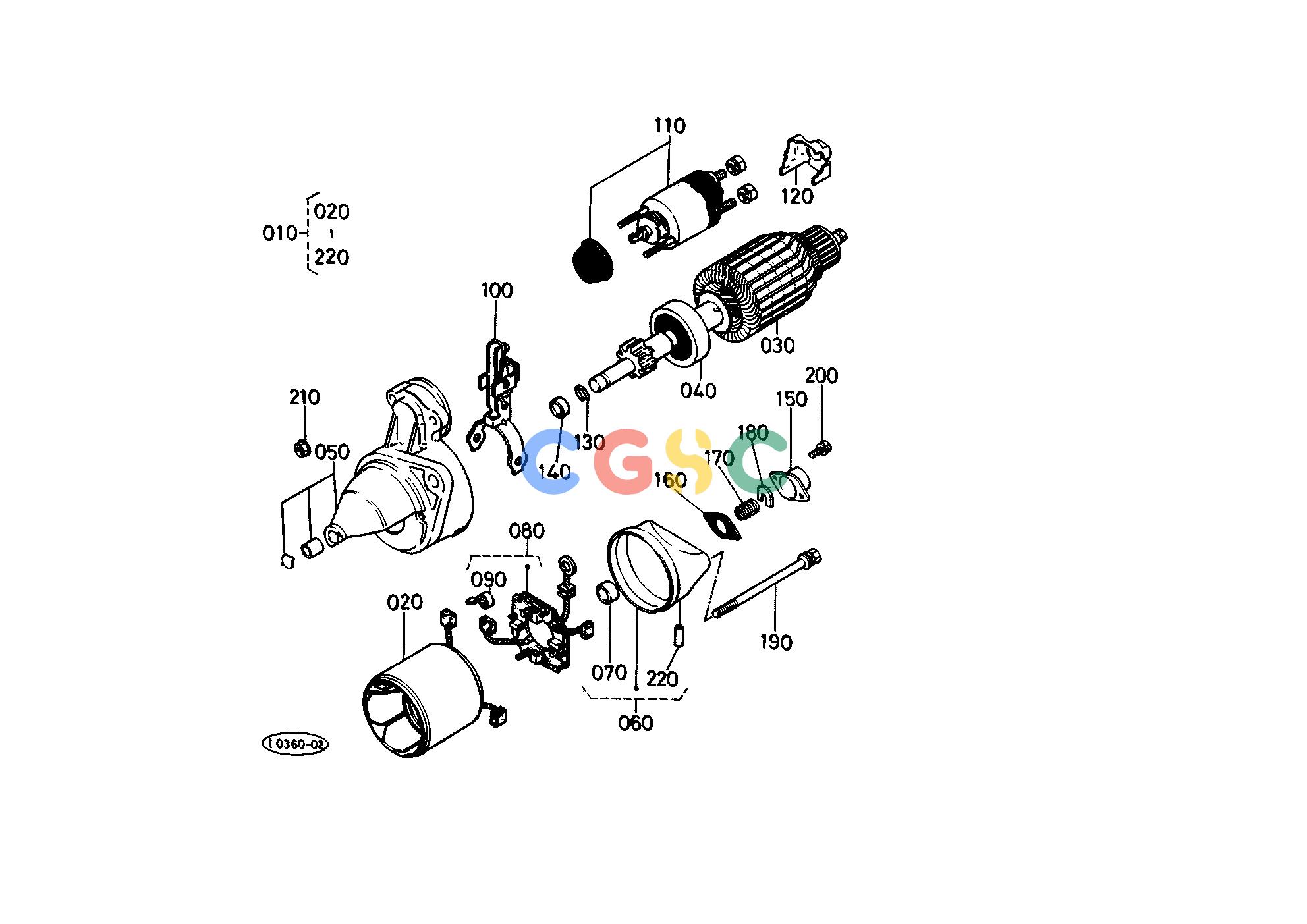 久保田零件查询T03600 STARTER (COMPONENT PARTS) ELECTRICAL SYSTEMEPC Kubota online