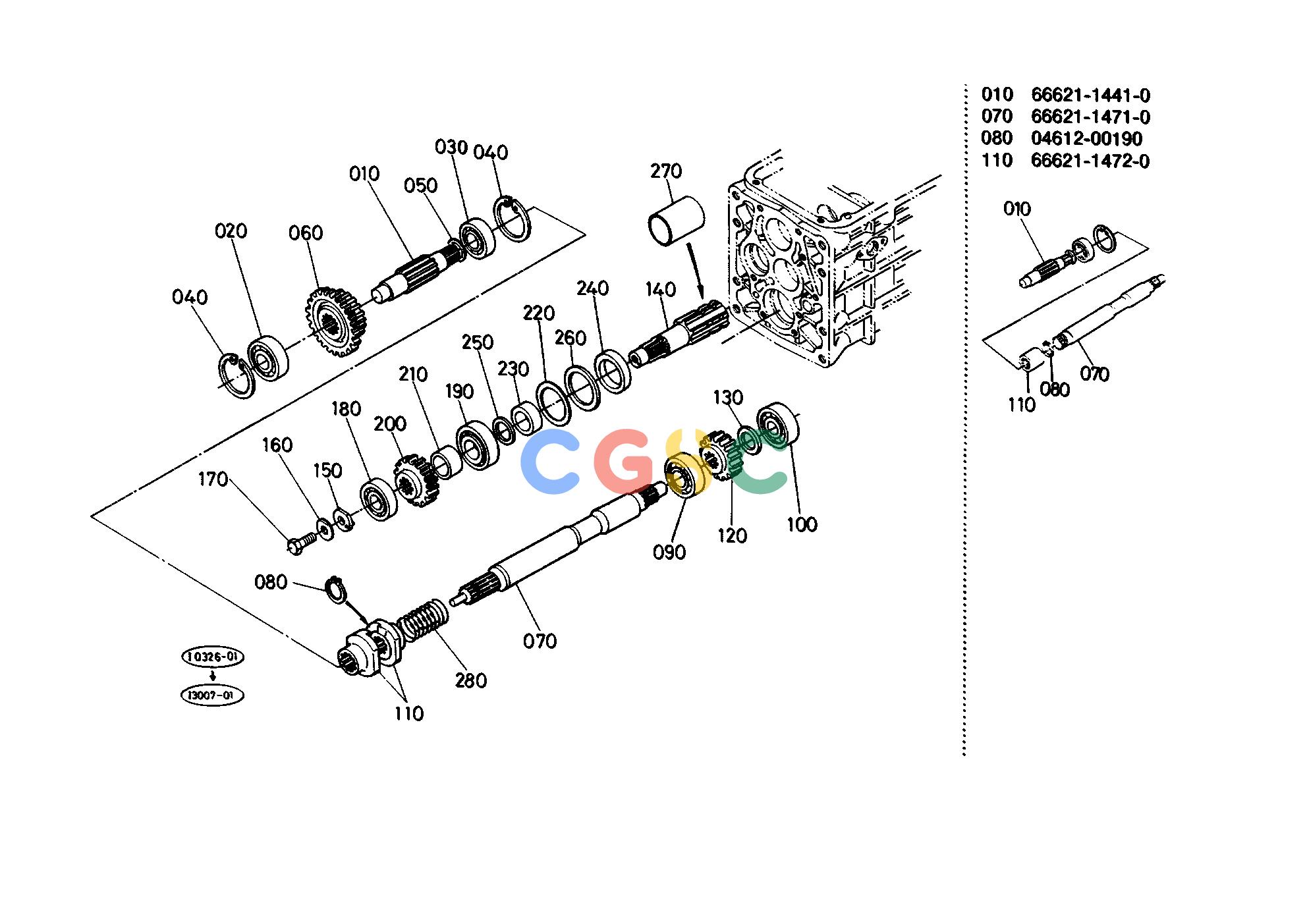 久保田零件查询T05500 3RD SHAFT 5TH SHAFT PTO SHAFT [A] [CA] [U] TRANSMISSIONEPC Kubota online