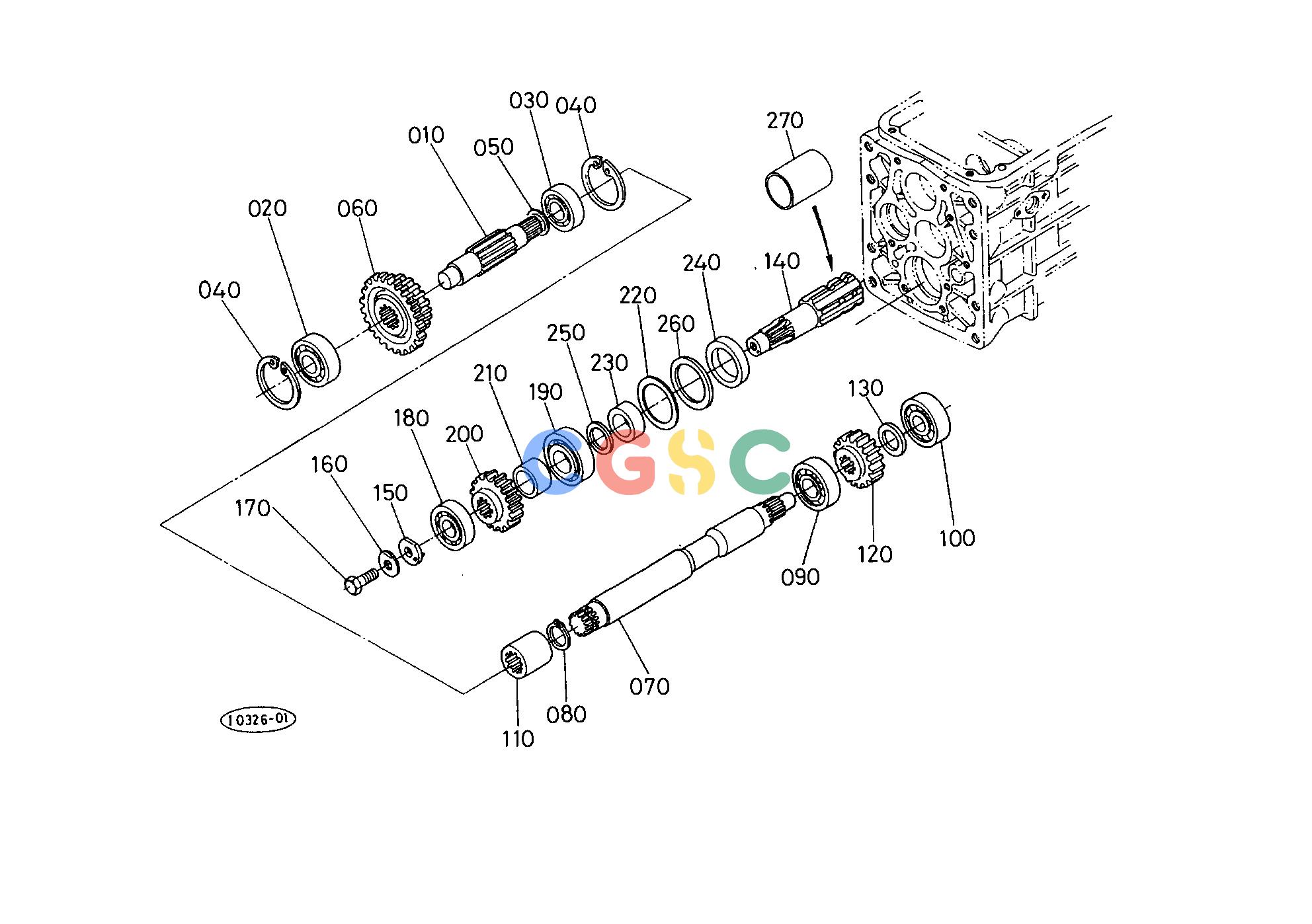 久保田零件查询T05600 3RD SHAFT/5TH SHAFT/PTO SHAFT [FR] [WG] [AU] TRANSMISSIONEPC Kubota online