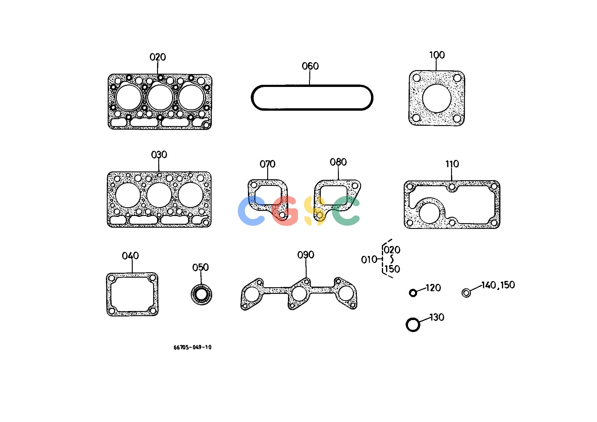久保田零件查询T02200 UPPER GASKET KIT ENGINEEPC Kubota online