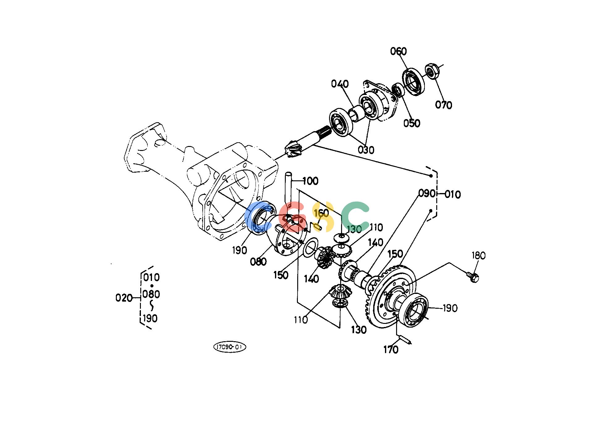 久保田零件查询T06700 FRONT DIFFERENTIAL FRONT AXLEEPC Kubota online