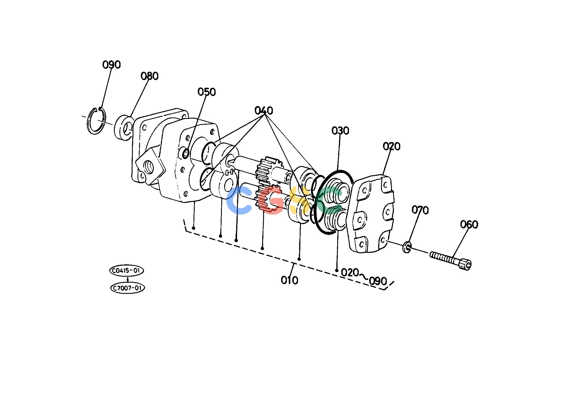 久保田零件查询T07400 HYDRAULIC GEAR PUMP [COMPONENT PARTS] HYDRAULIC SYSTEMEPC Kubota online