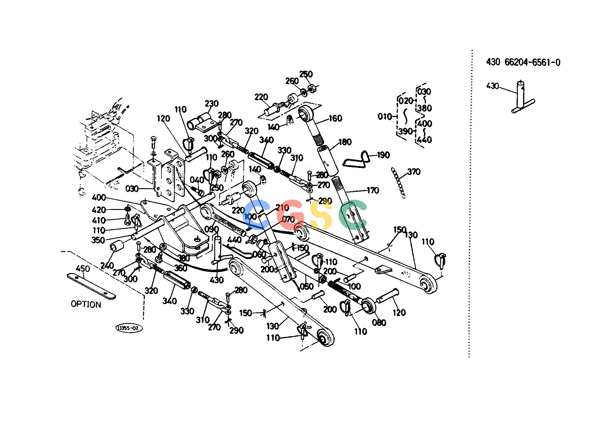 久保田零件查询T08100 3-POINT LINKAGE HYDRAULIC SYSTEMEPC Kubota online